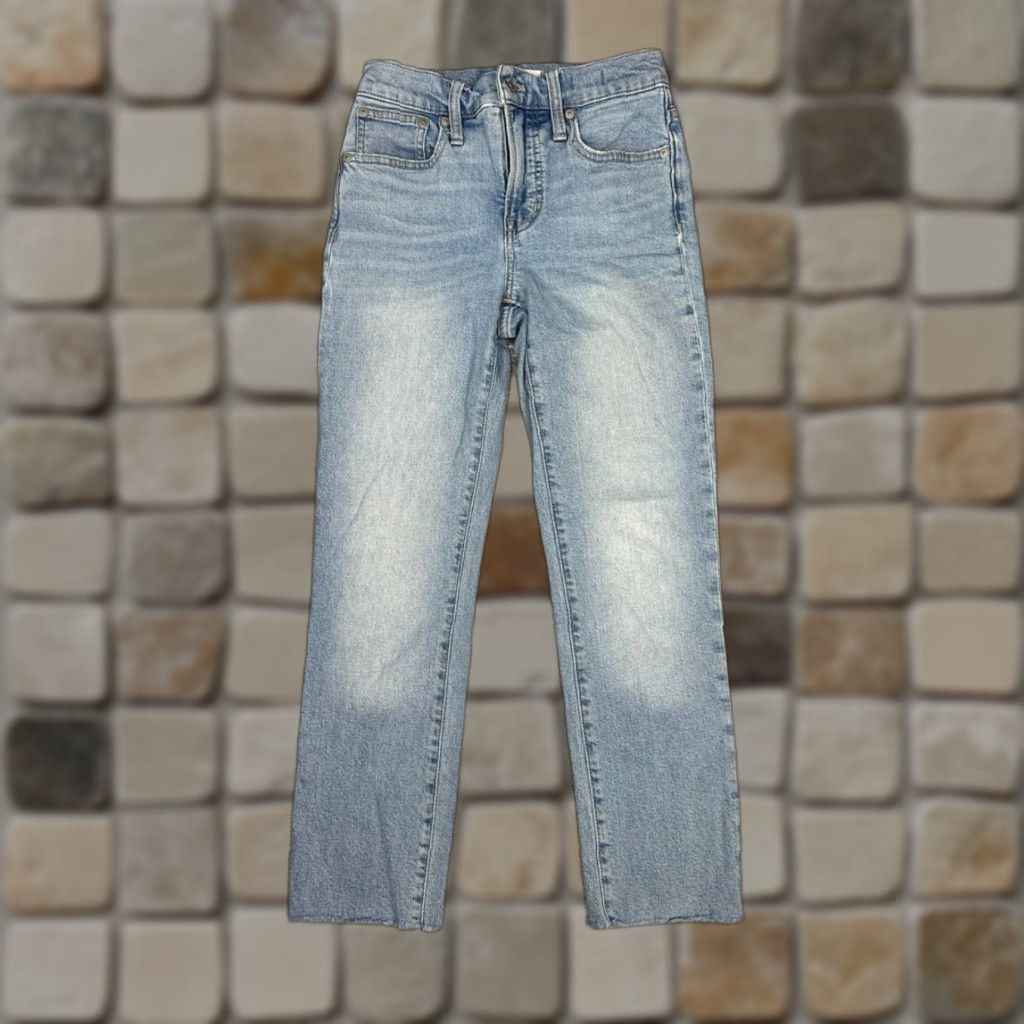 Madewell Madewell The Perfect Vintage Jeans Women 24x24 Blue Cotton Elastane Mid Straight Jeans Size 40" / US 18 - 1 Thumbnail