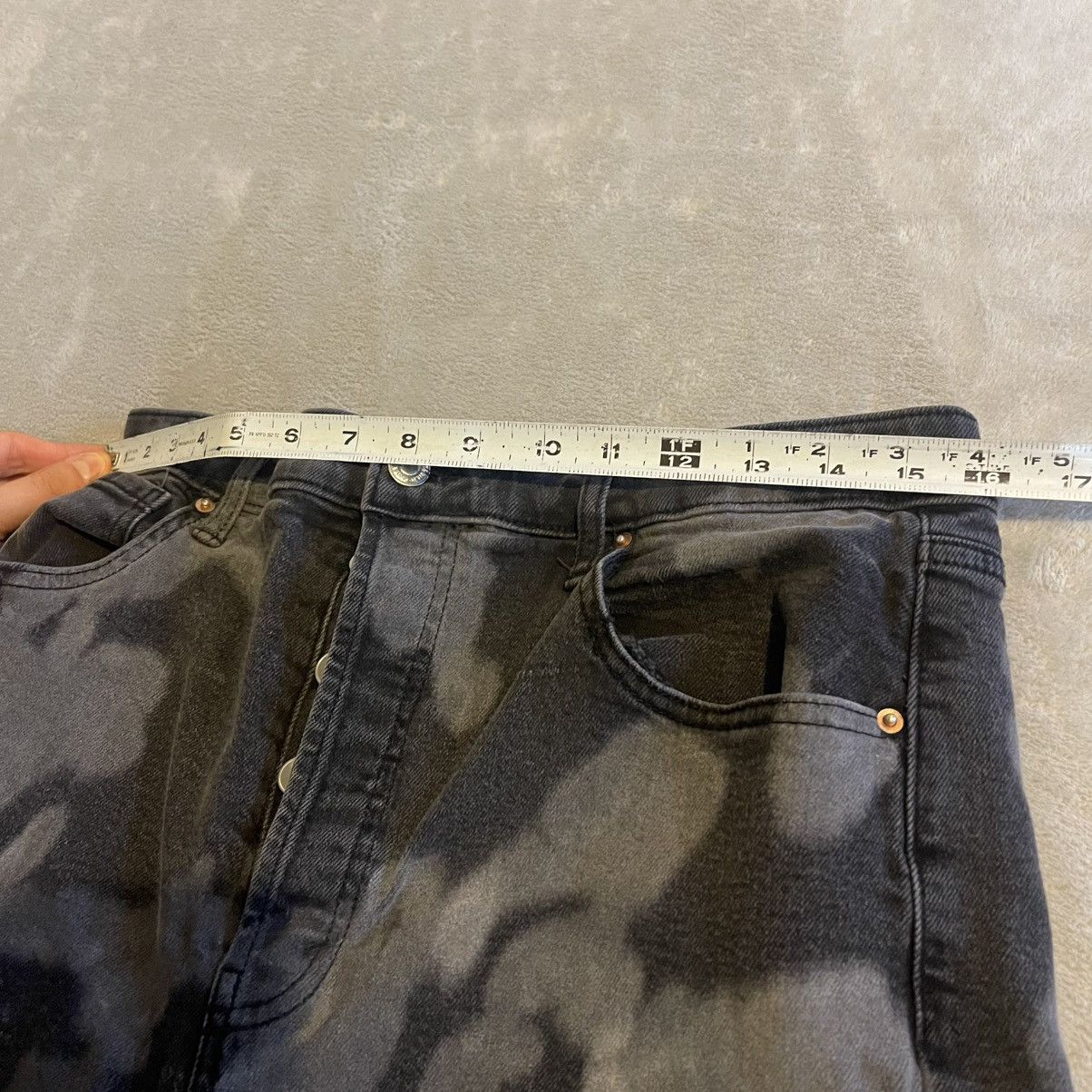 Other Wild Fable Jeans Women 16 Black Tie Dye Button Fly (32x30) Size 32" / US 10 / IT 46 - 6 Thumbnail