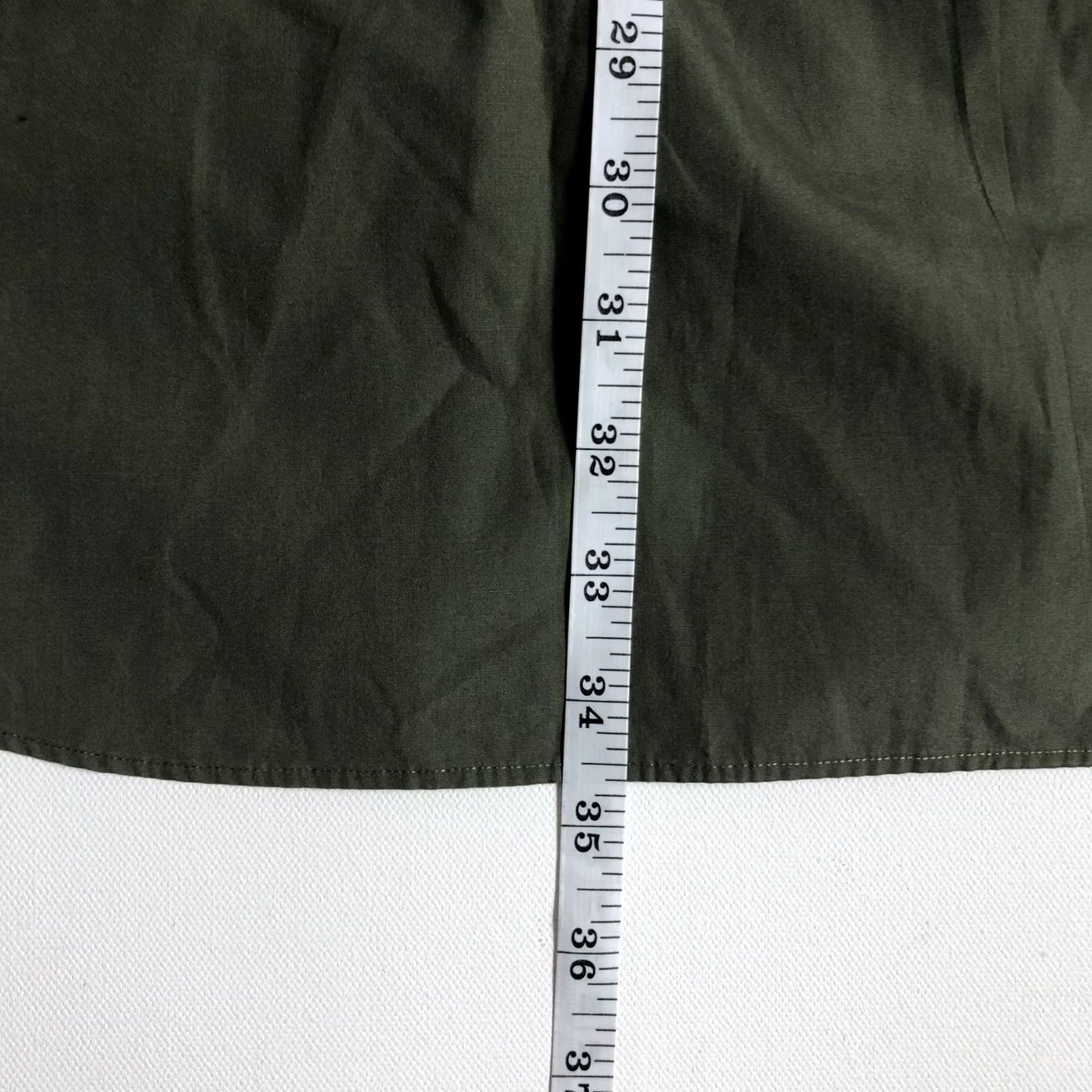 Tommy Hilfiger VINTAGE Tommy Hilfiger Shirt Mens Long Sleeve Poplin Millitary Green 2XL Button-Up Button-Front 100% Cotton Size US XXL / EU 58 / 5 - 4 Thumbnail