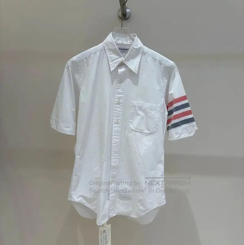 Other Thom Browne Men's Short Sleeve Striped Shirt . Size US S / EU 44-46 / 1 - 1 Thumbnail