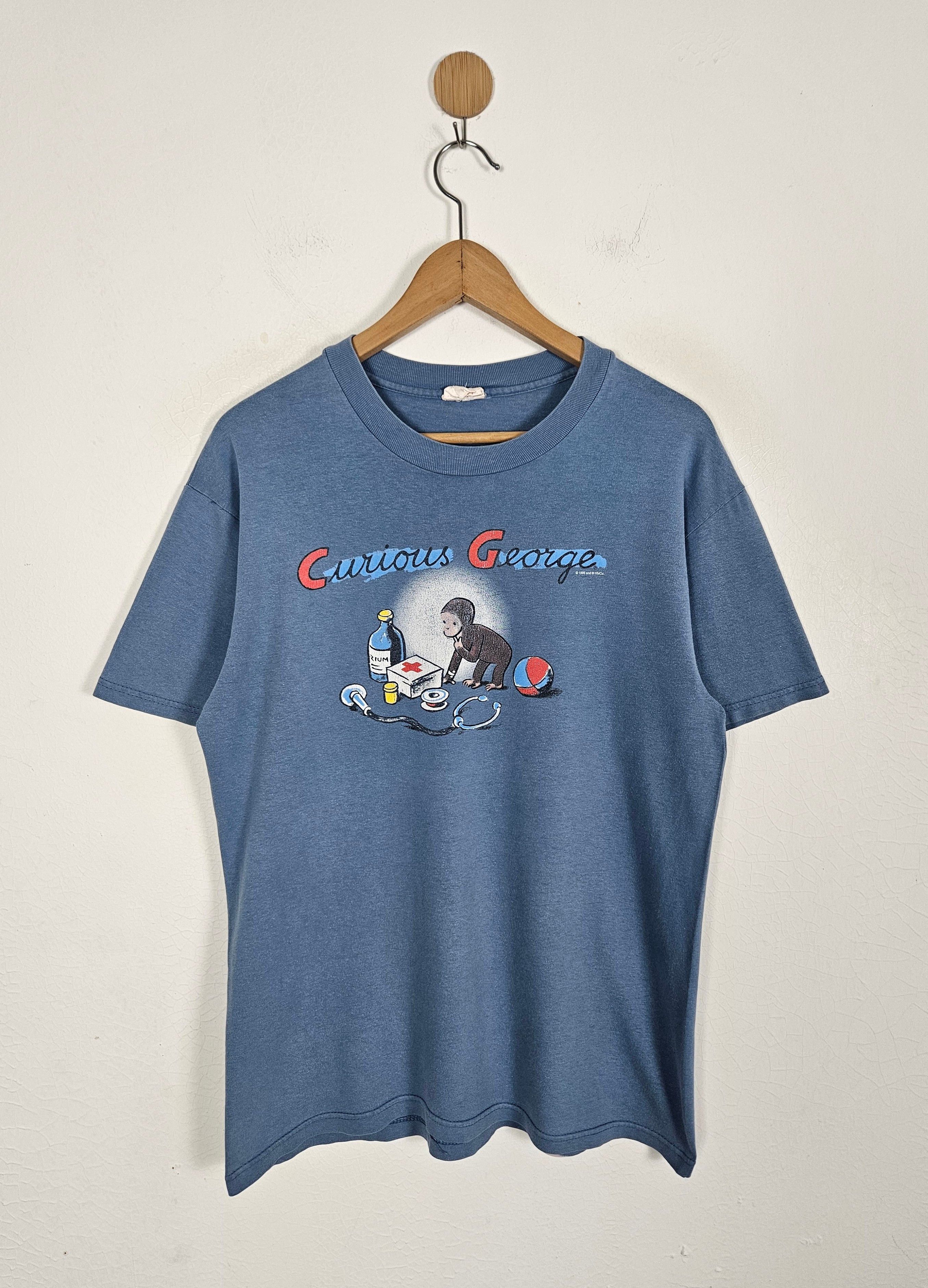 Vintage Curious George 90s American TV Kids Show shirt
