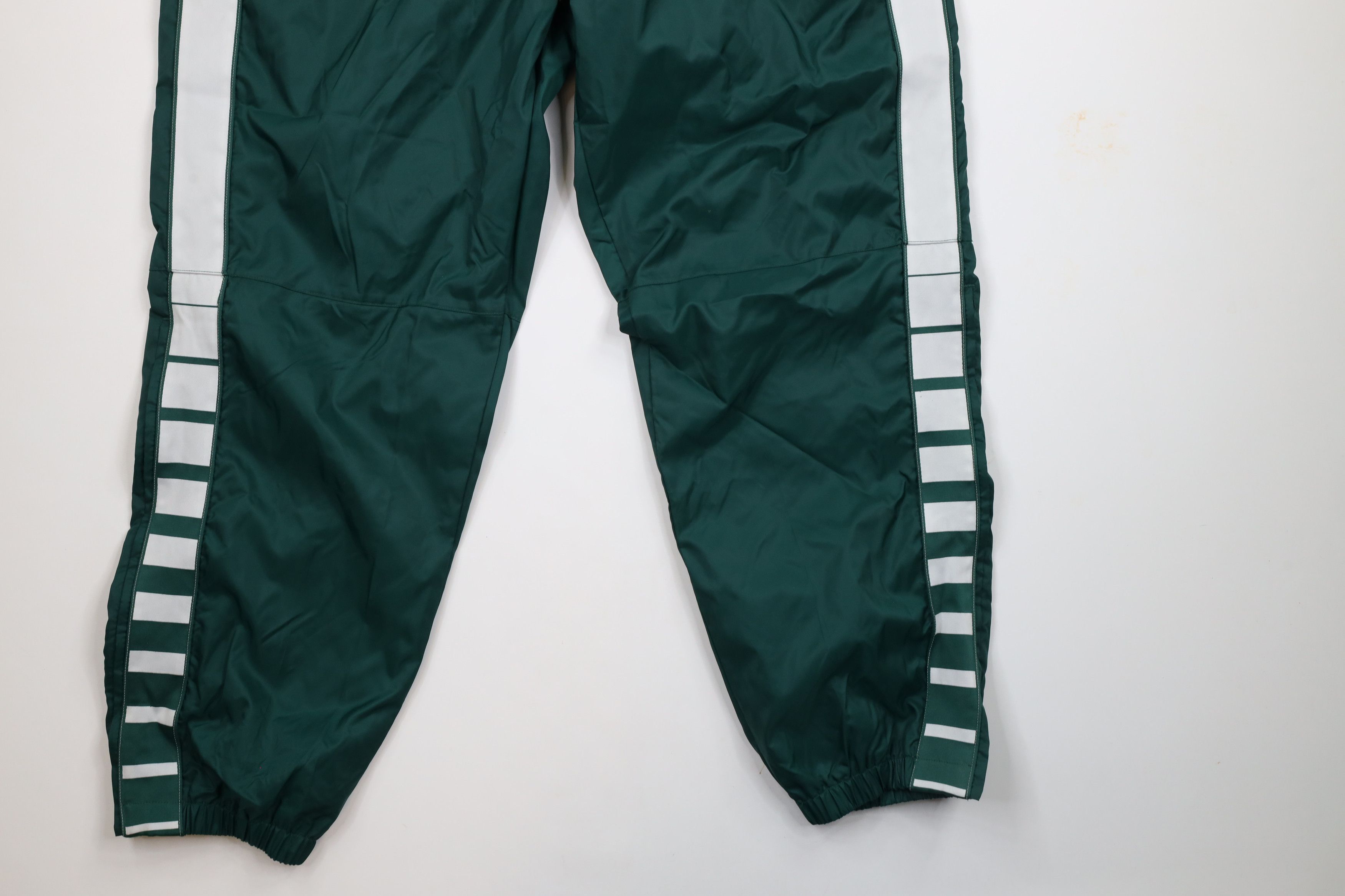 Adidas × Vintage Vintage Y2K 2001 Adidas Striped Lined Joggers Pants Green Size US 42 / EU 58 - 4 Thumbnail