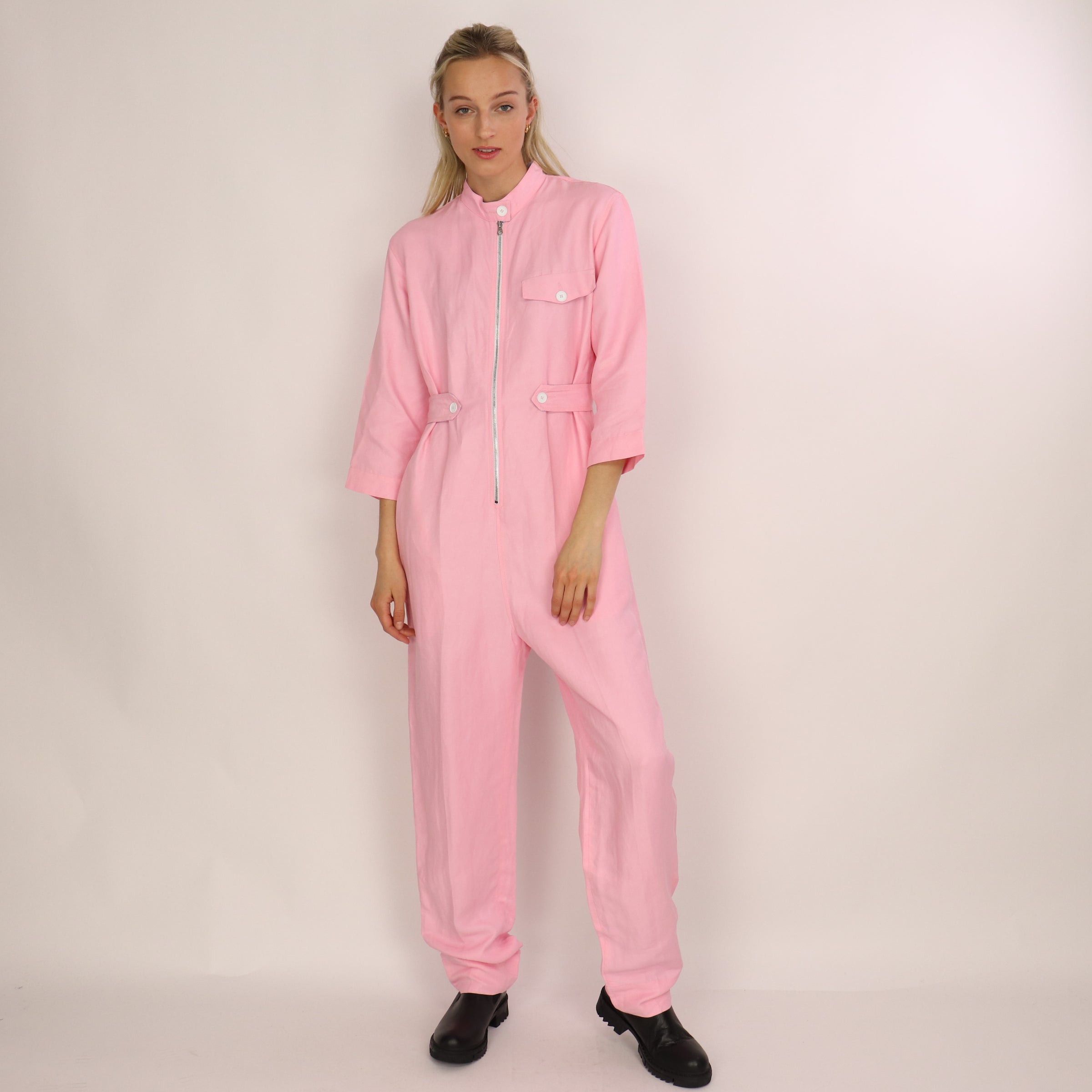 Sandro Sandro Straight-leg Twill Jumpsuit Pink Size EU 36 Size 27" / US 4 / IT 40 - 9 Thumbnail