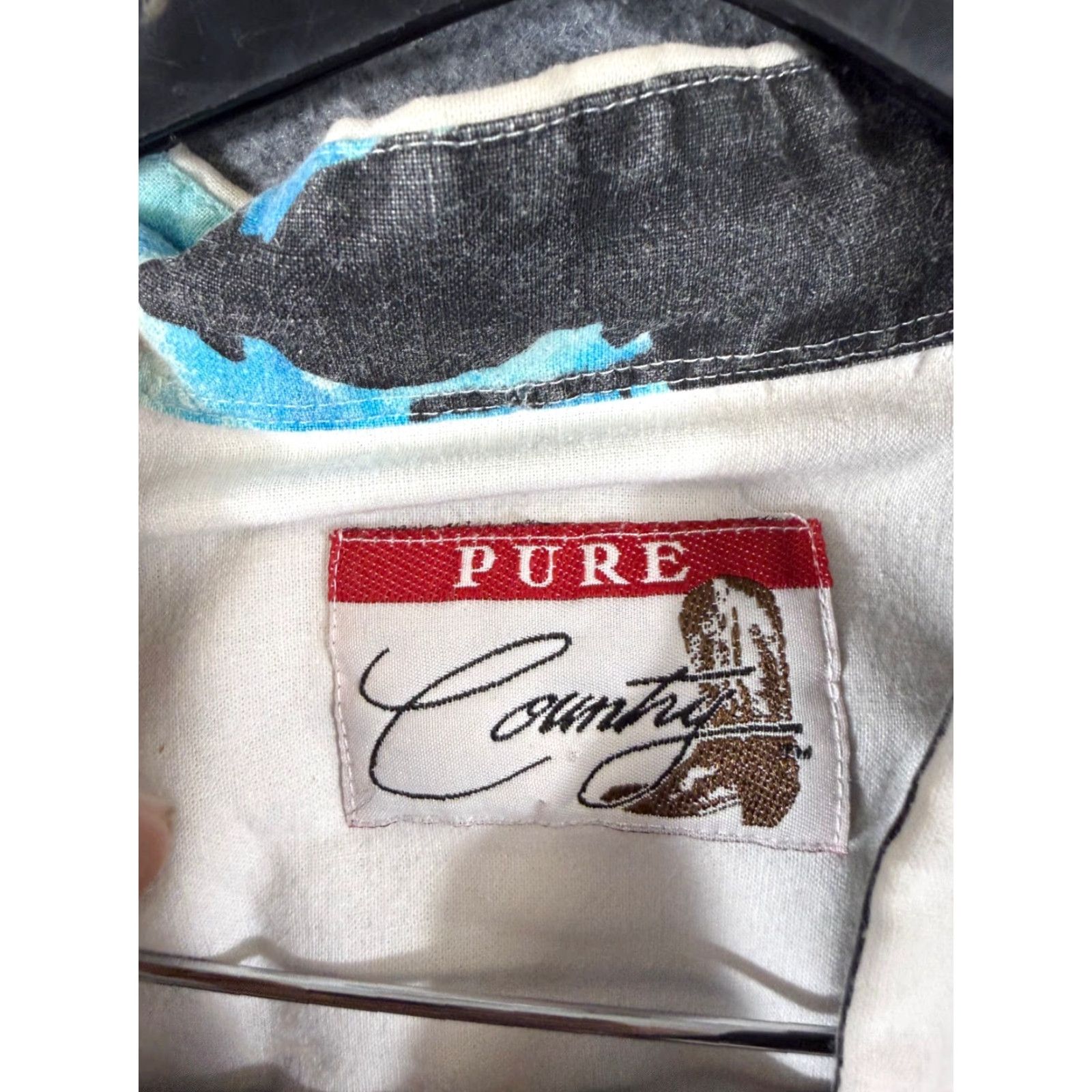 Free Country VINTAGE Pure Country Western Shirt Mens 2XL White Black Cowboy Button-Down Long Sleeve VTG Mens Size US XXL / EU 58 / 5 - 5 Thumbnail