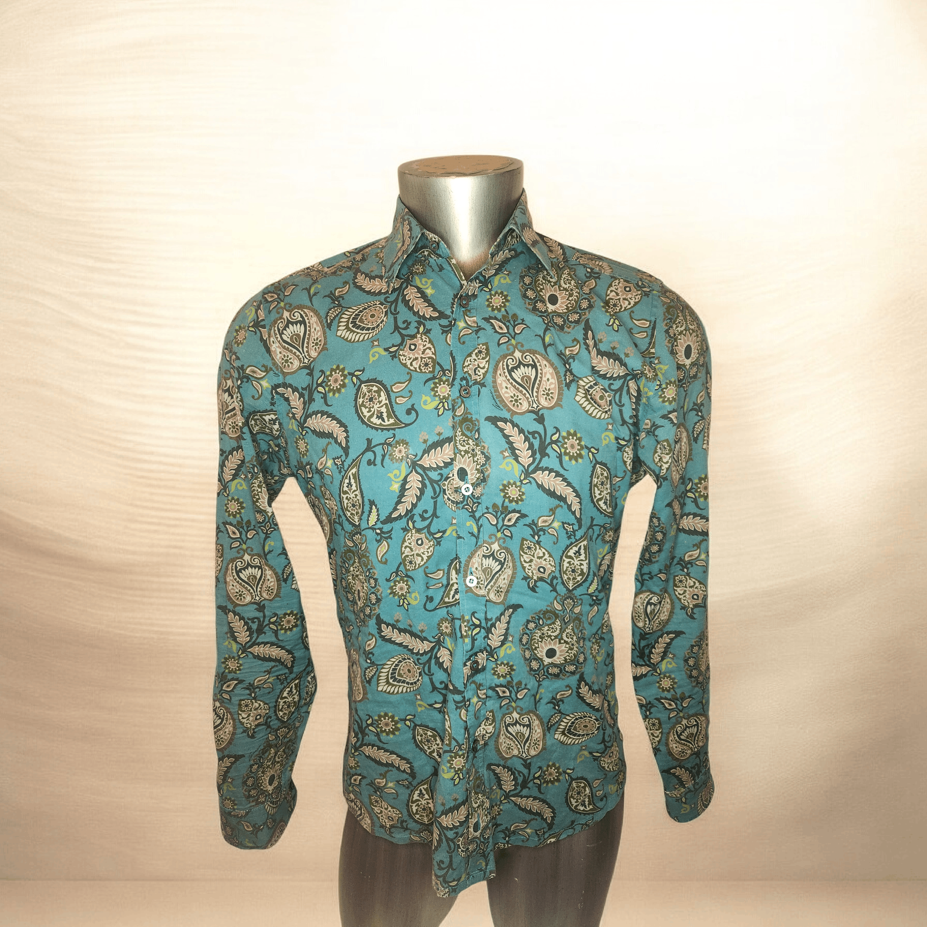 Gucci turquoise teal paisley Size US S / EU 44-46 / 1 - 11 Thumbnail