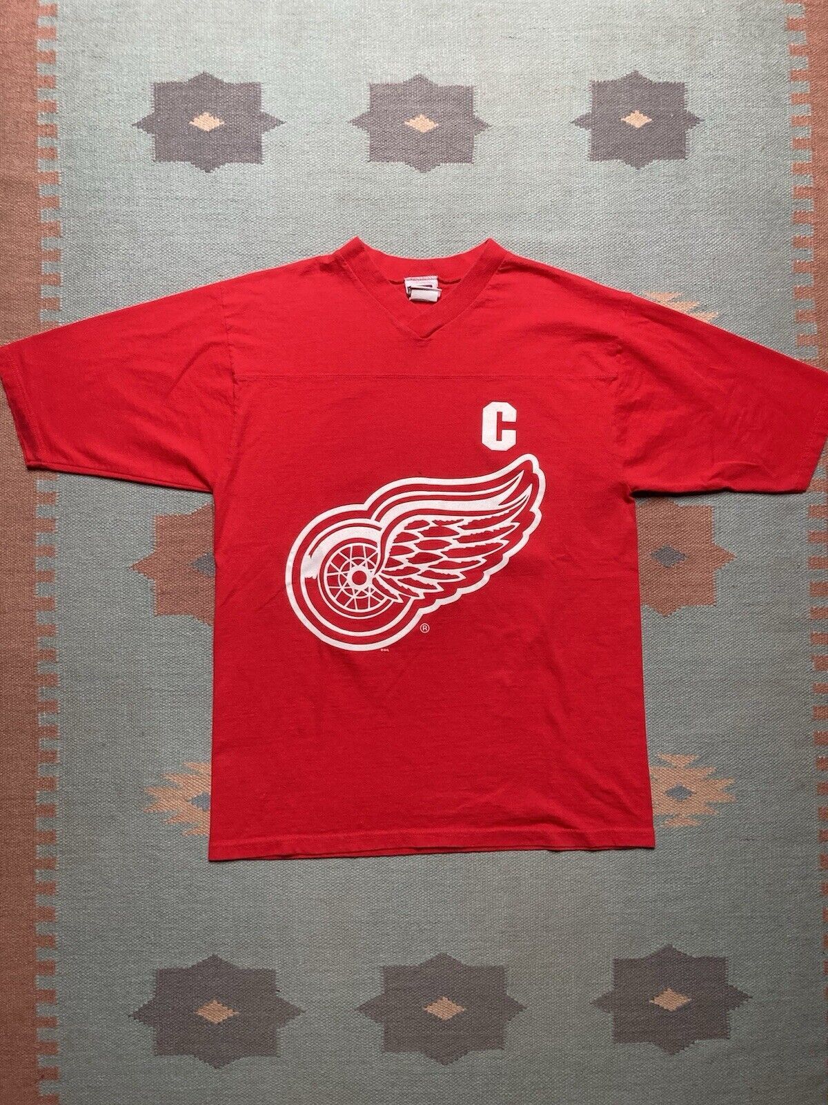 NHL × Vintage VTG graphic t shirt Detroit red wings Yzerman jersey style L Size US L / EU 52-54 / 3 - 1 Thumbnail