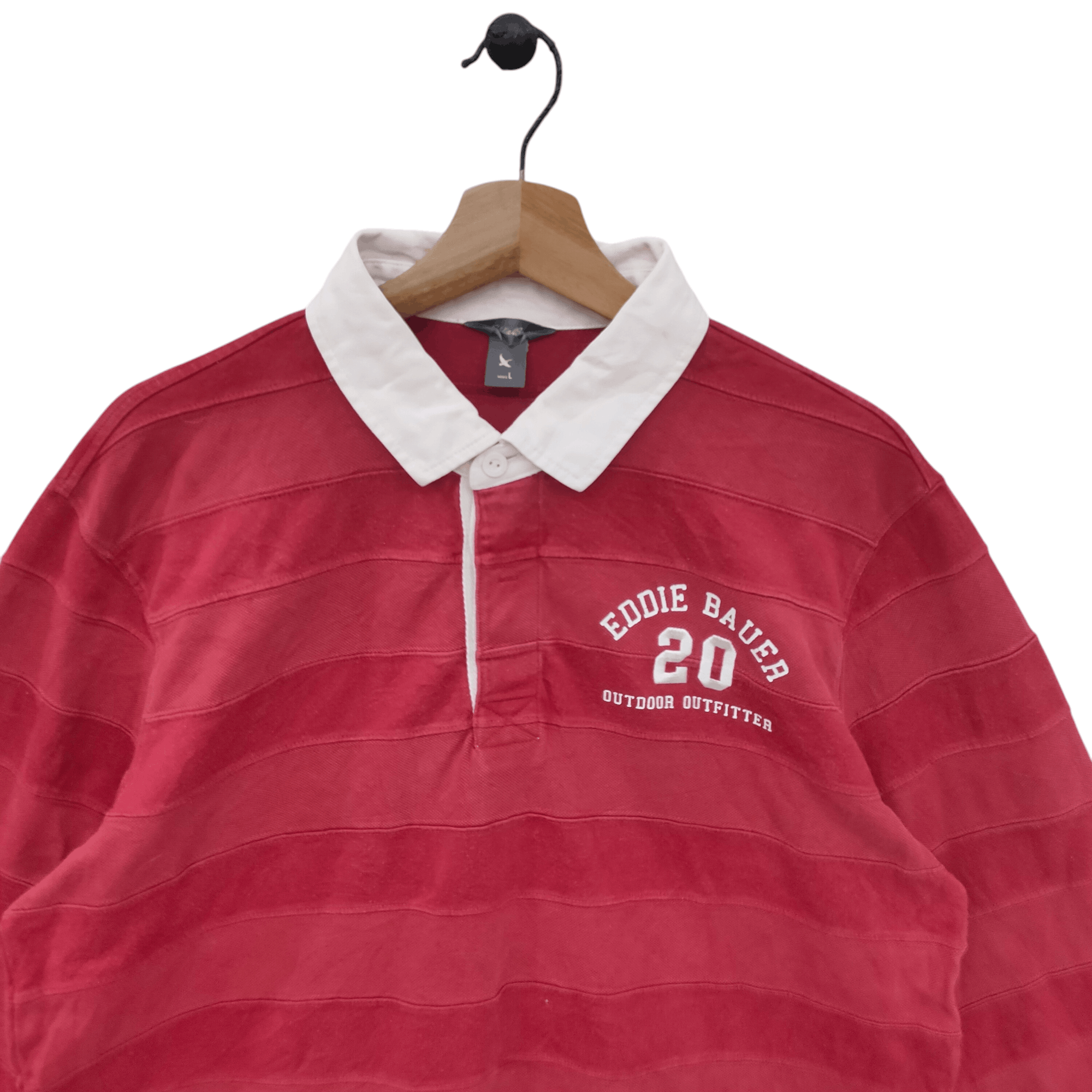 Designer × Eddie Bauer Vintage Eddie Bauer Rugby Shirt Size US L / EU 52-54 / 3 - 4 Thumbnail