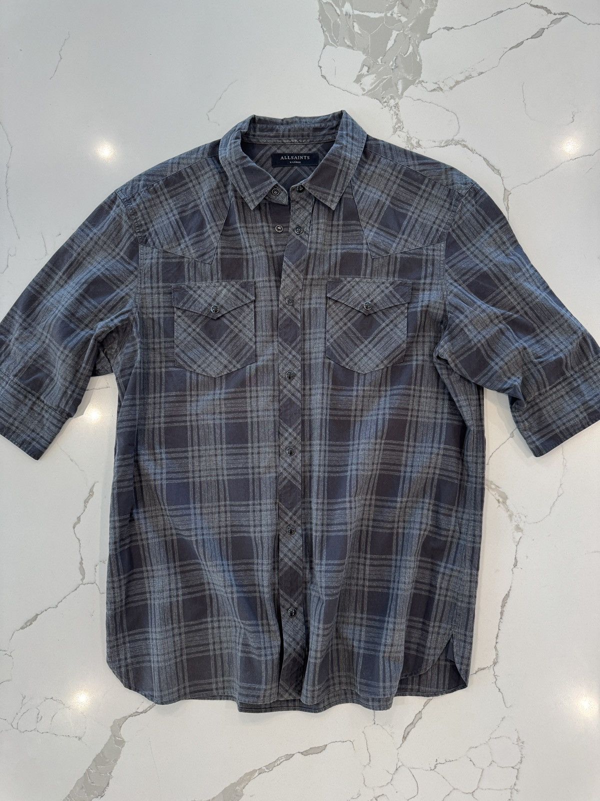 Allsaints AllSaints Plaid Button Up Shirt Size US XL / EU 56 / 4 - 1 Thumbnail
