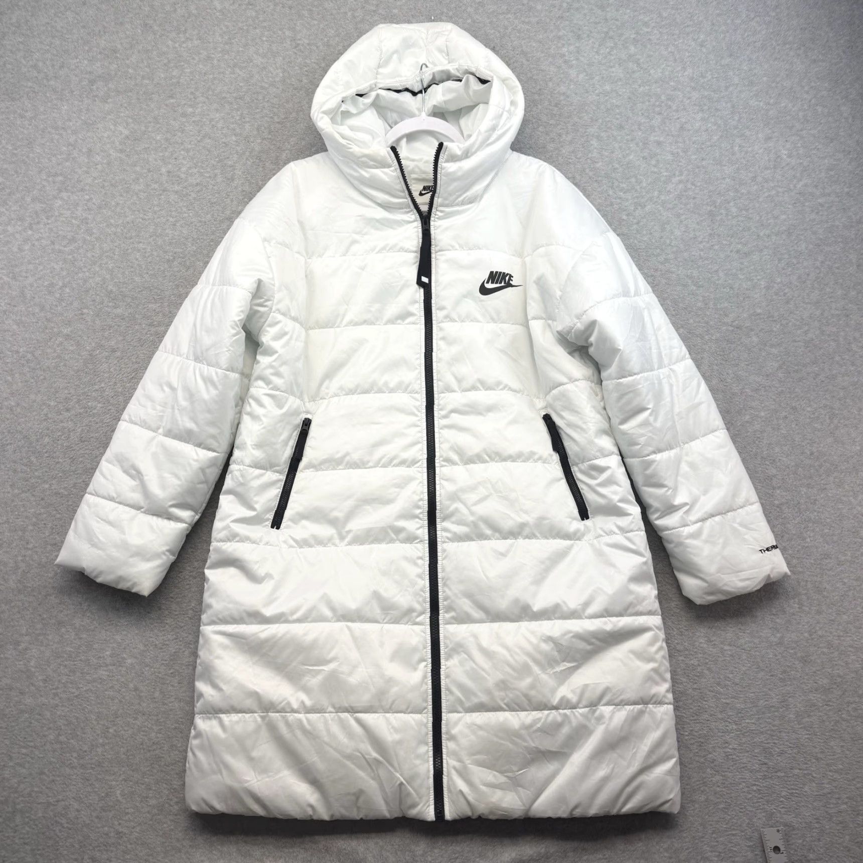 Nike Nike Women's Therma-Fit Repel Quilted Parka White M Coat DJ6999-100 Long Size M / US 6-8 / IT 42-44 - 2 Thumbnail