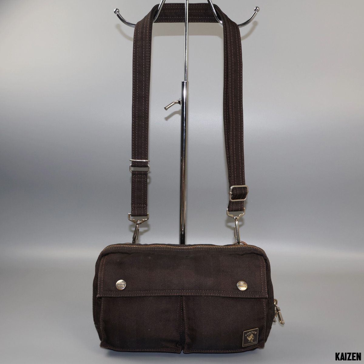 image of Porter - Brown Mini Sling Bag, Men's