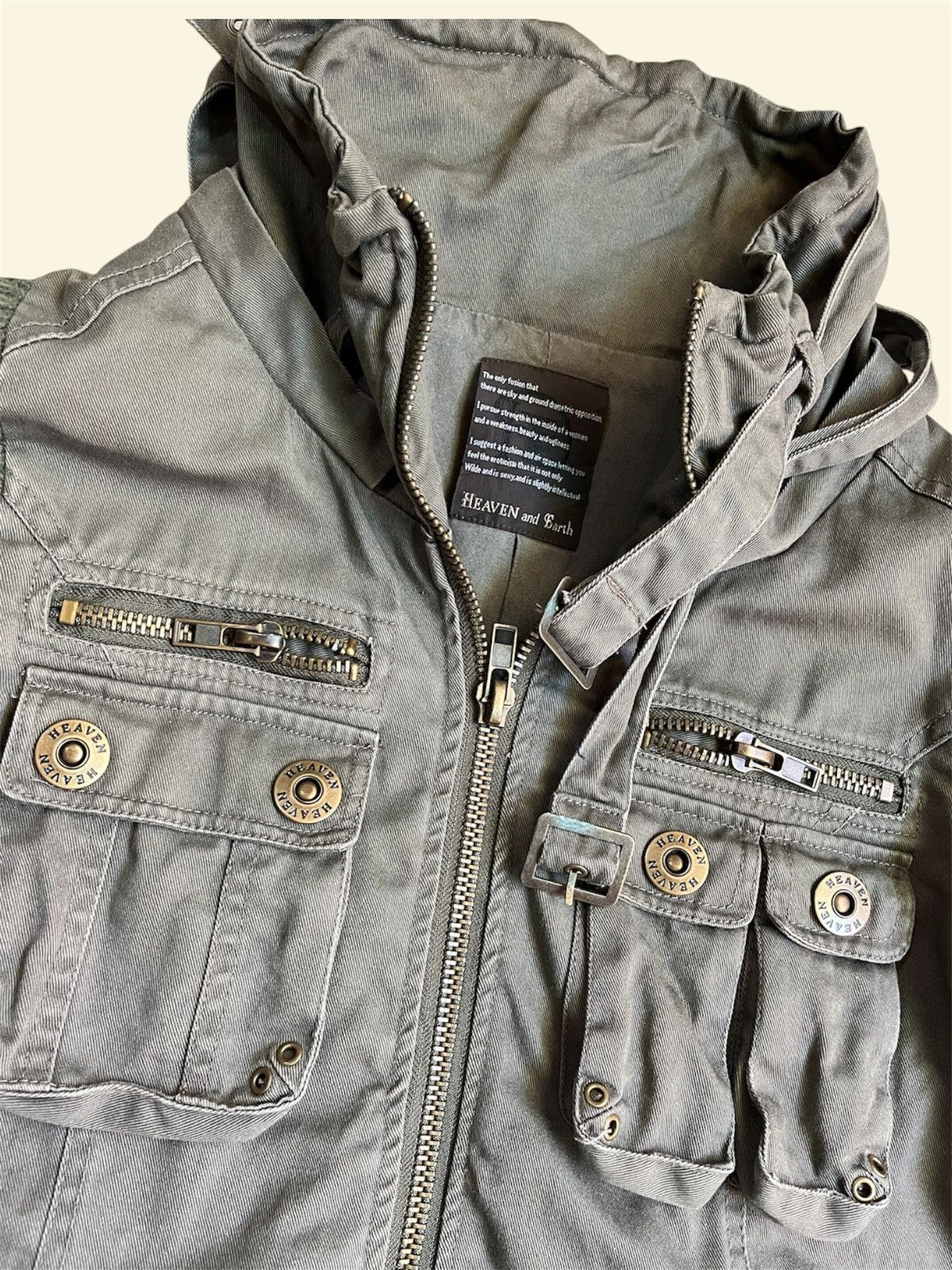 Japanese Brand Heaven and Earth Military Jacket Skull Gimmick Size US S / EU 44-46 / 1 - 3 Thumbnail