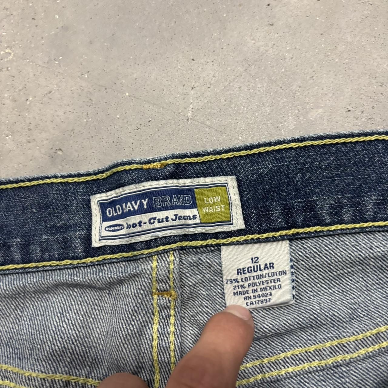 Japanese Brand × Vintage Crazy Vintage Y2K/2000s Grunge Dark Wash Bootcut Denim Jeans! Size US 34 / EU 50 - 7 Thumbnail