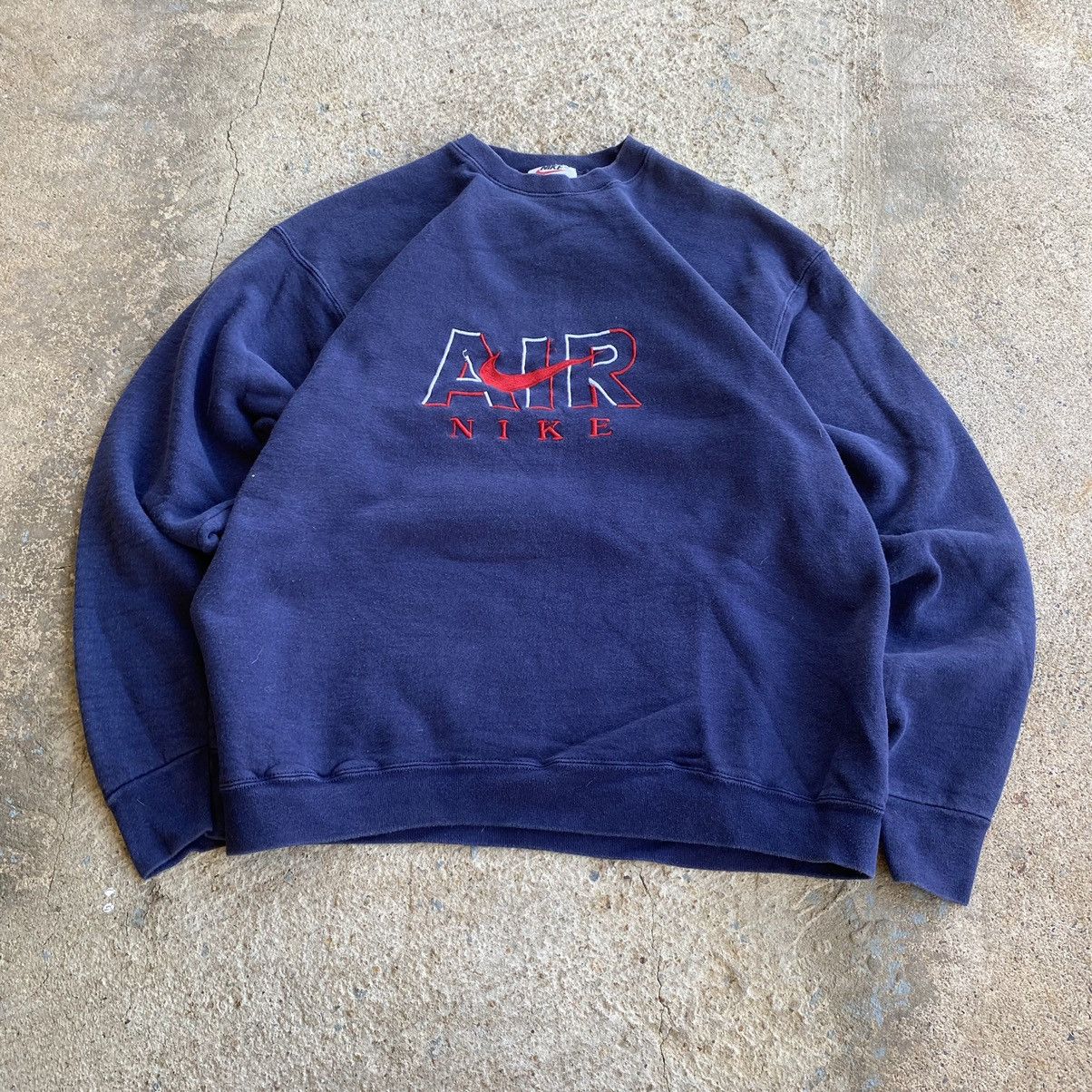 Nike × Vintage Vintage 90’s Nike Air Crewneck Sweatshirt Size US M / EU 48-50 / 2 - 2 Thumbnail