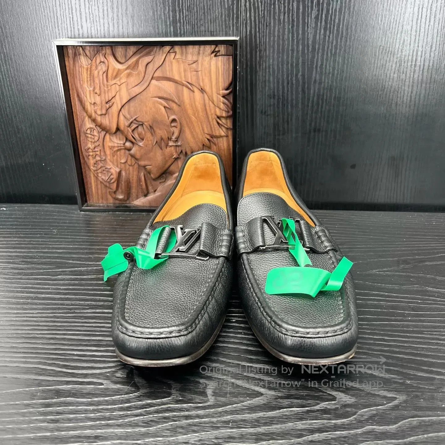 Louis Vuitton Black Leather Slip. Size US 10.5 / EU 43-44 - 4 Thumbnail