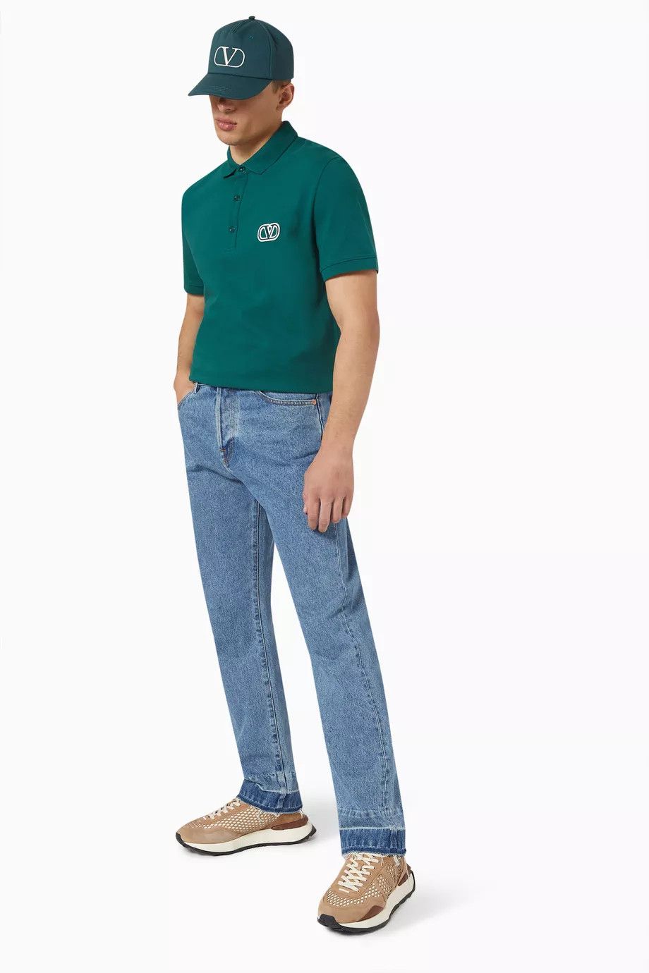 Valentino o1y0525 Logo Polo Shirt in Emerald Green Size US XS / EU 42 / 0 - 4 Thumbnail