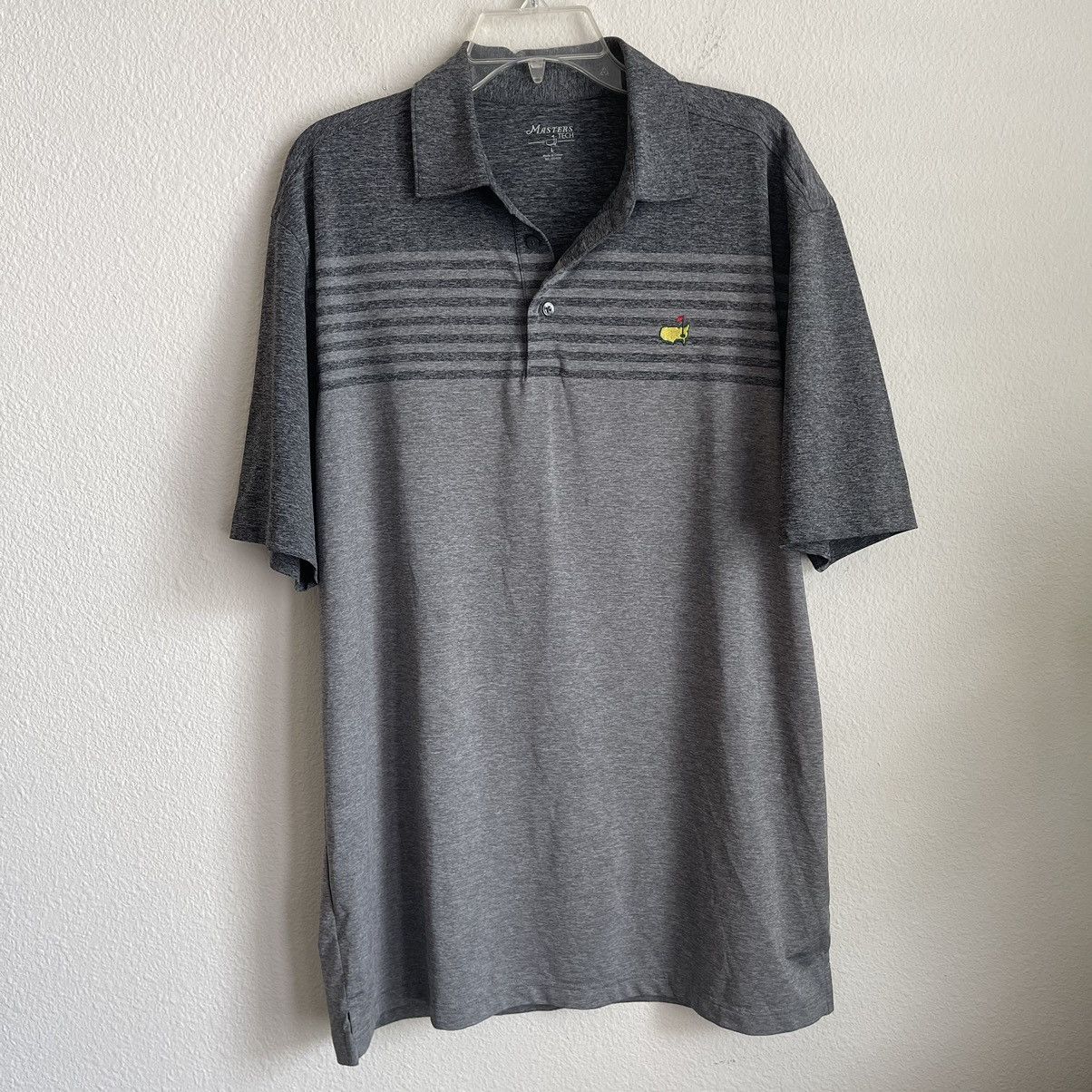 The Masters Master Tech Striped Heather Short Sleeve Performance Polo Size US L / EU 52-54 / 3 - 2 Thumbnail