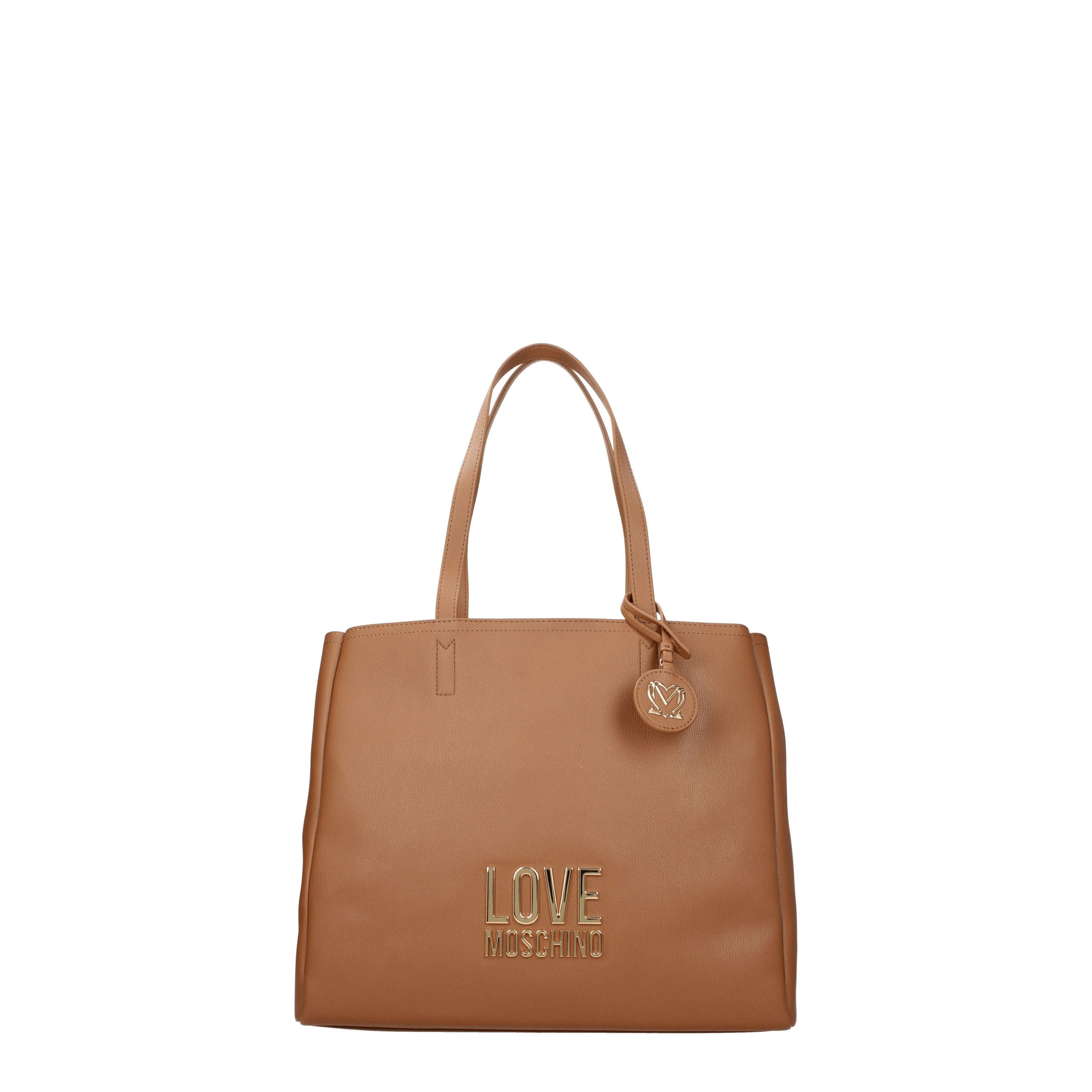 Love Moschino Shoulder Bag In Polyurethane in Brown, Women's