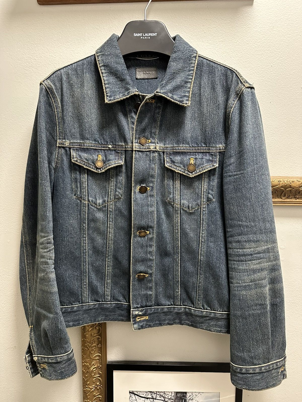 Saint Laurent Paris Saint Laurent Fitted Denim Jacket Size US M / EU 48-50 / 2 - 1 Thumbnail