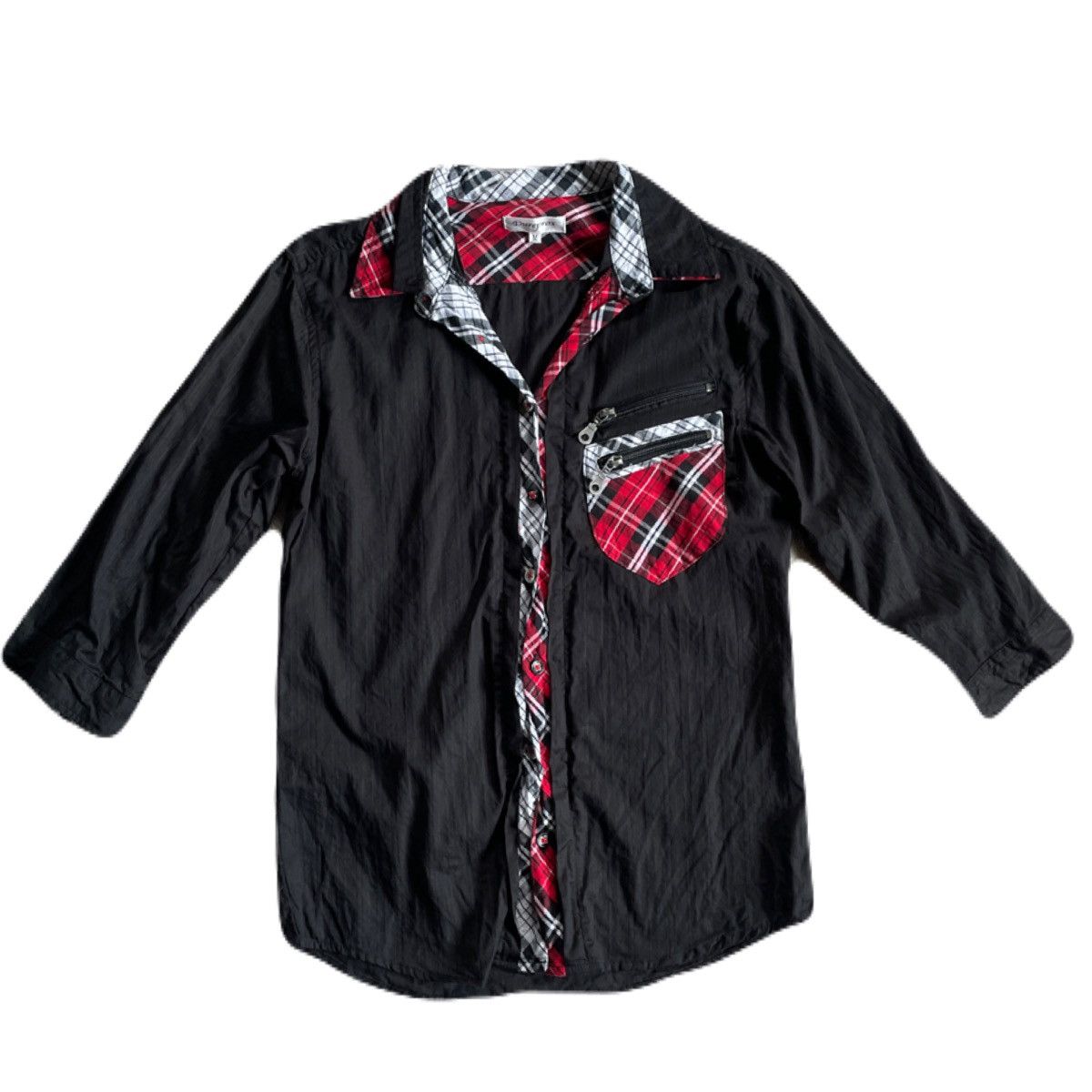 If Six Was Nine 2000s Japanese archive Vkei Layered Zip 3/4 Sleeve Shirts Size US S / EU 44-46 / 1 - 2 Thumbnail
