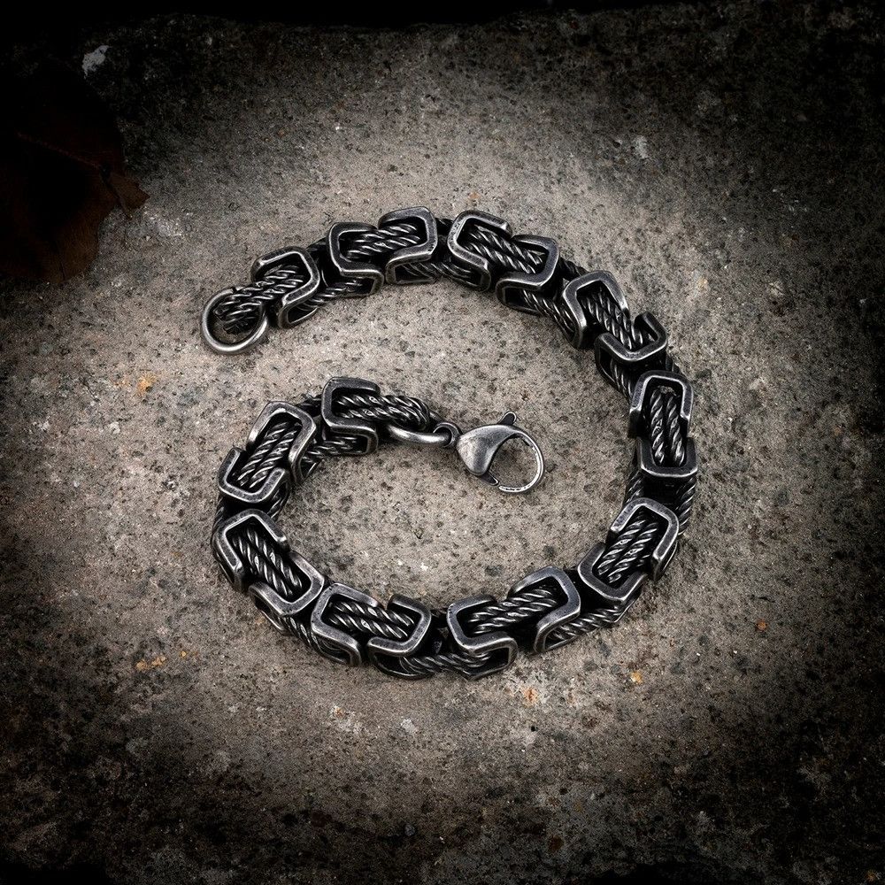 Other Geometric Byzantine Link Chain Bracelet Punk Gift For Him Size ONE SIZE - 5 Thumbnail