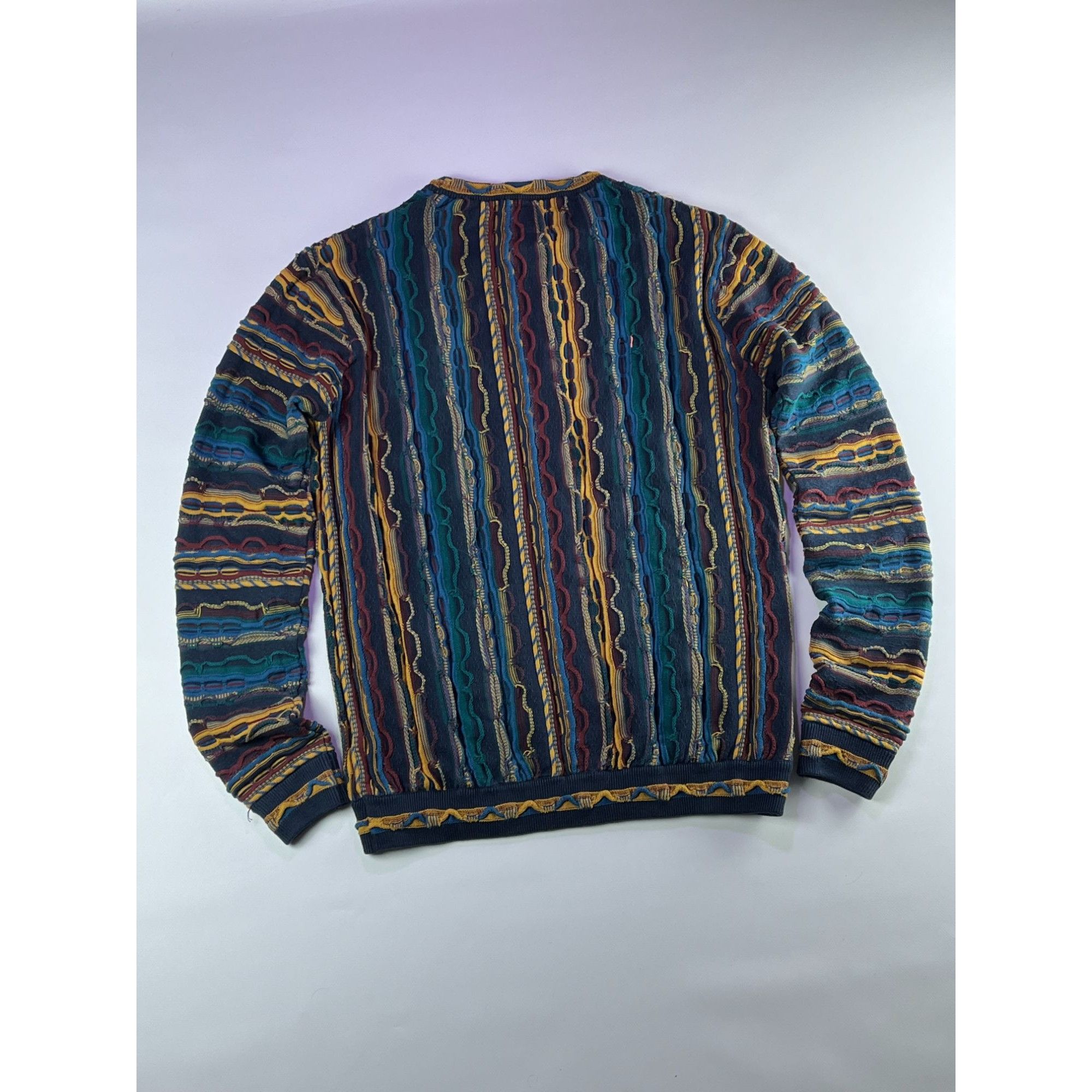Rare Coogi Style Knitted Multicolor Sweater By Rebel