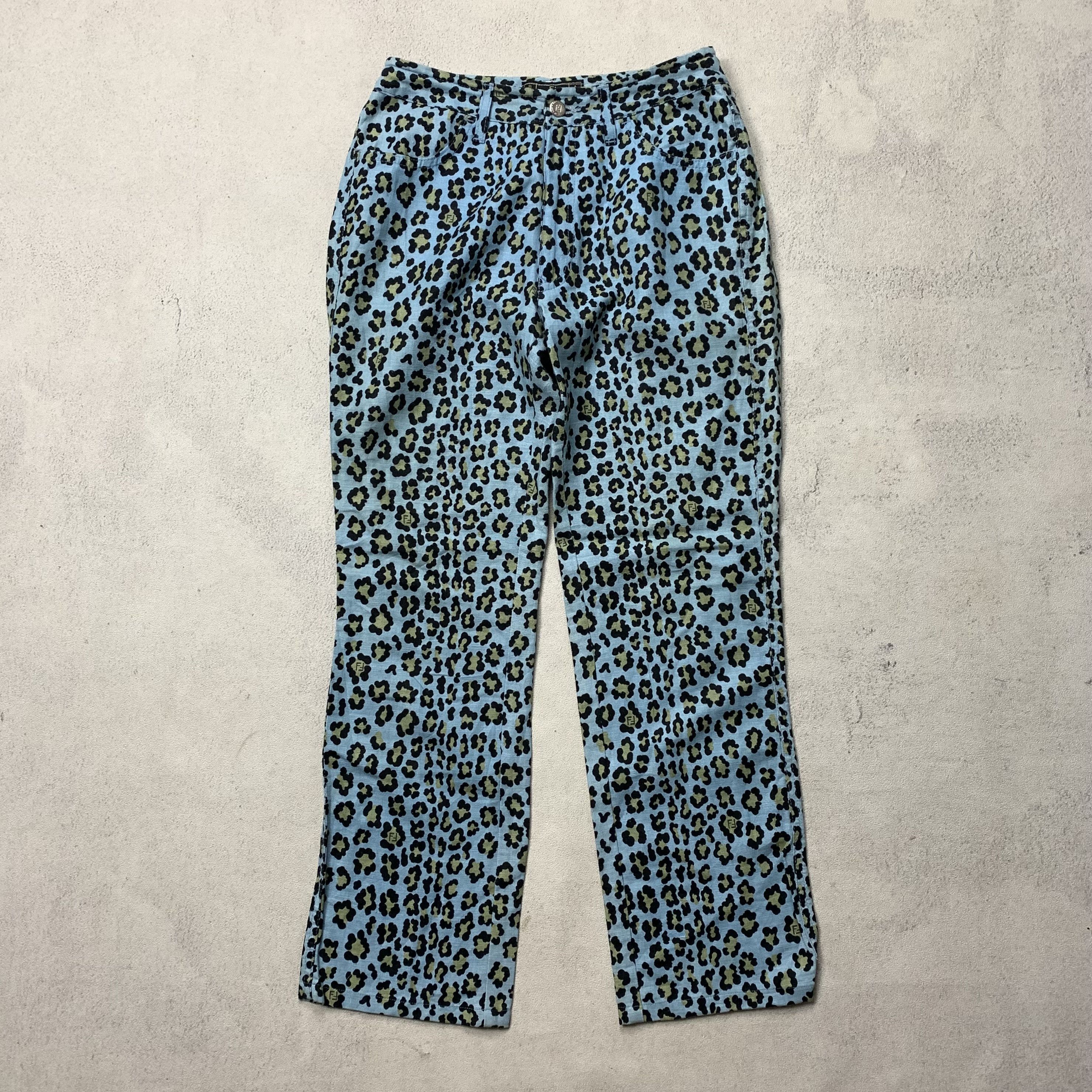 Fendi Vintage Fendi Leopard Trousers Pants Size 27" / US 4 / IT 40 - 1 Thumbnail