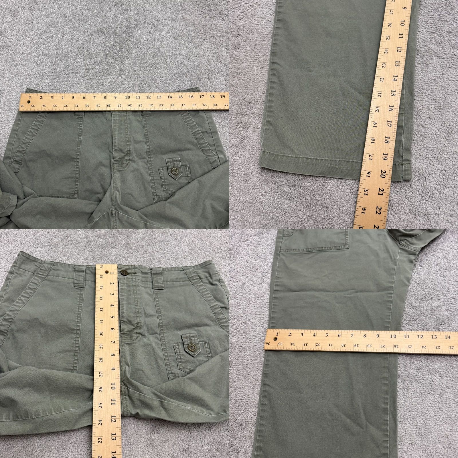 Dockers DOCKERS Cargo Pants Womens 12 Olive Green Canvas Cotton Spandex High Rise Straight Front Casual Streetwear Outdoor Group: Pants Size 34" / US 12 / IT 48 - 8 Thumbnail