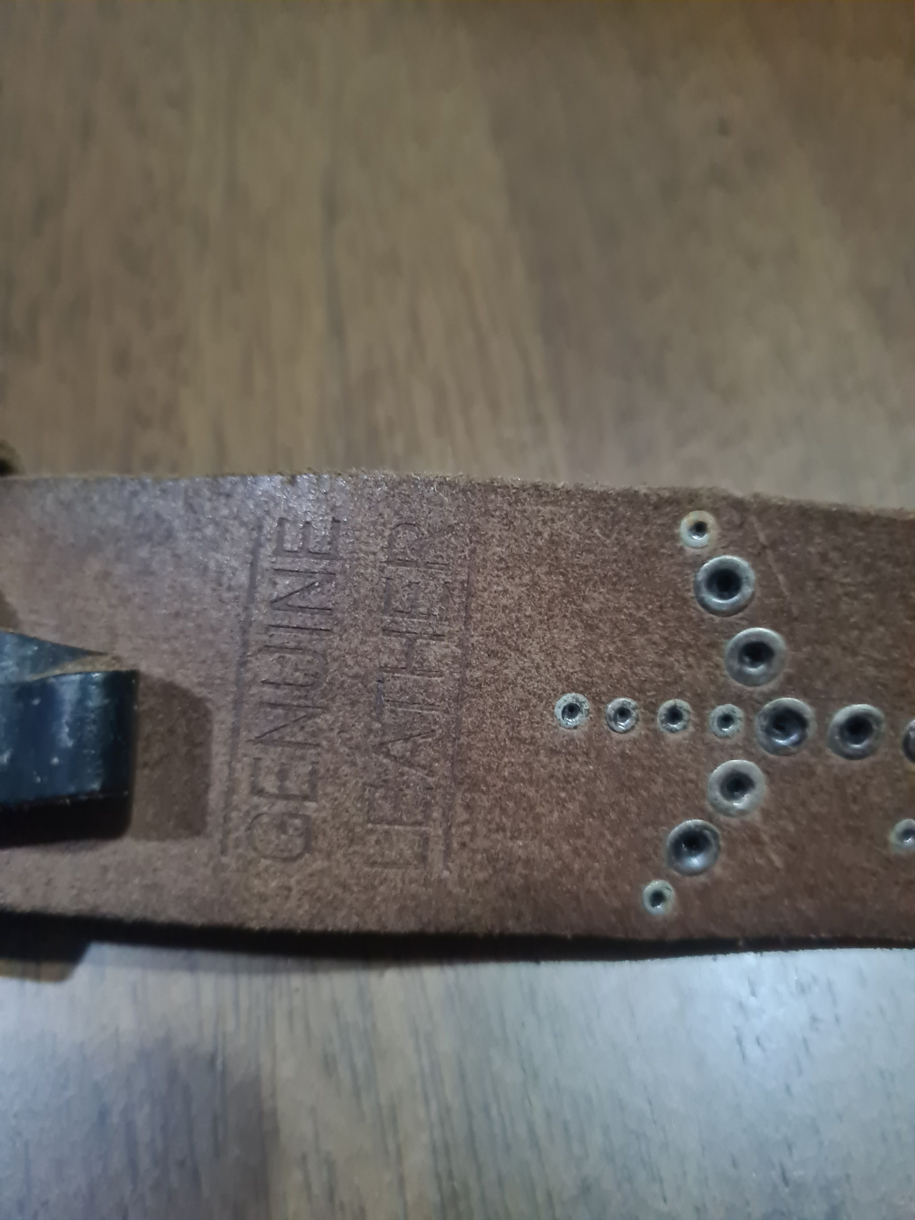 Hollywood Trading Company Custommade black studded leather belt Size 30 - 5 Thumbnail