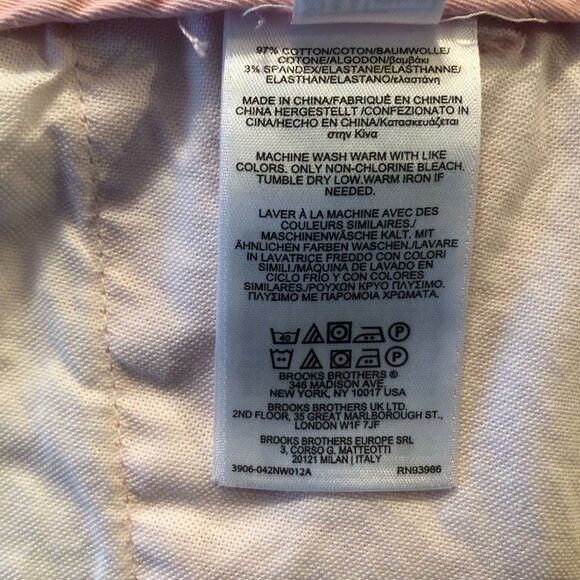 Brooks Brothers brooks brothers men's pink 97%cotton casual pants 34/30 Size US 34 / EU 50 - 6 Thumbnail
