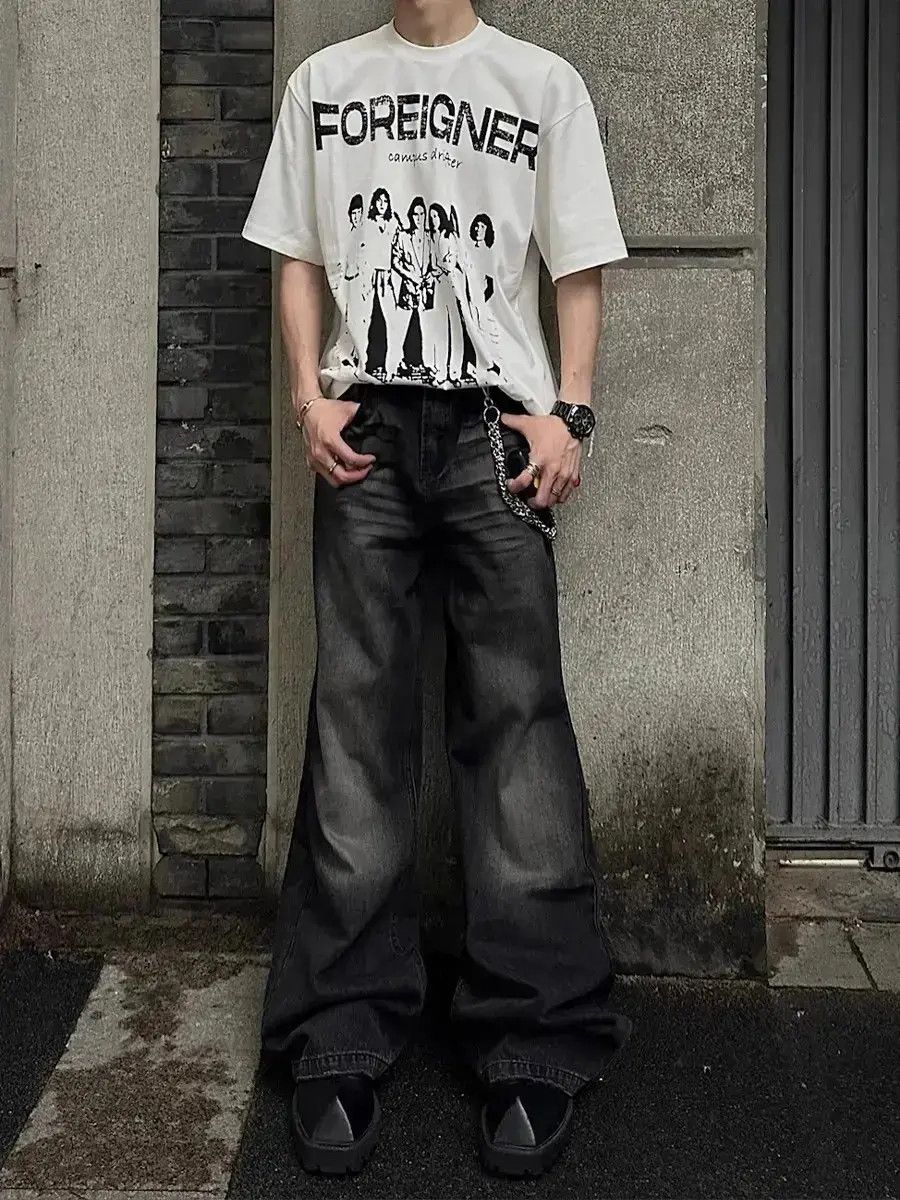 Japanese Brand Retro washed loose hip-hop jeans Size US 32 / EU 48 - 2 Thumbnail