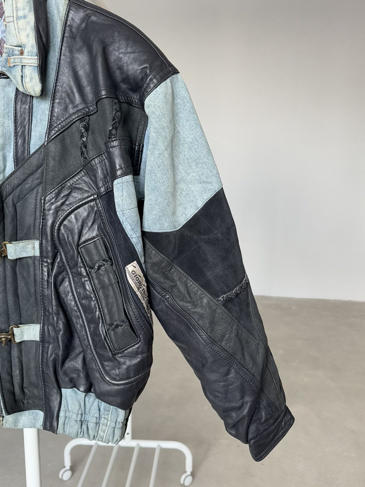Vintage Giorgio Graziano Biker Leather Jacket Size US L / EU 52-54 / 3 - 8 Thumbnail