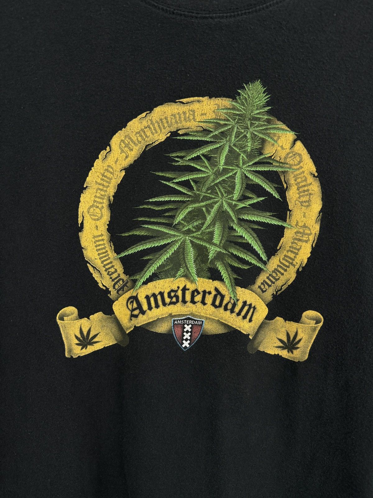 Vintage 🇳🇱 Vintage 90s Amsterdam Marijuana Cannabis Netherlands Tee Size US M / EU 48-50 / 2 - 4 Thumbnail