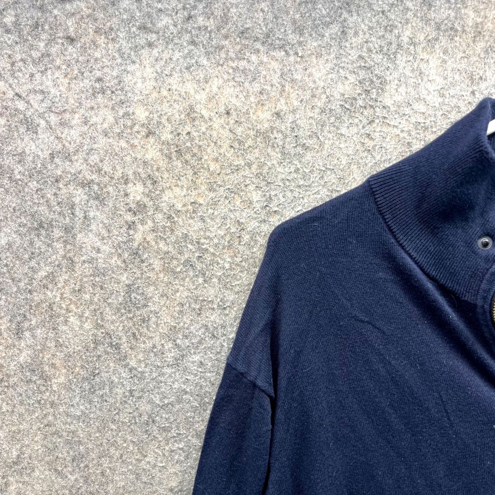Banana Republic VINTAGE Banana Republic Sweater Mens XL Blue Navy Quarter Zip Fleece Winter XL Size US XL / EU 56 / 4 - 7 Thumbnail