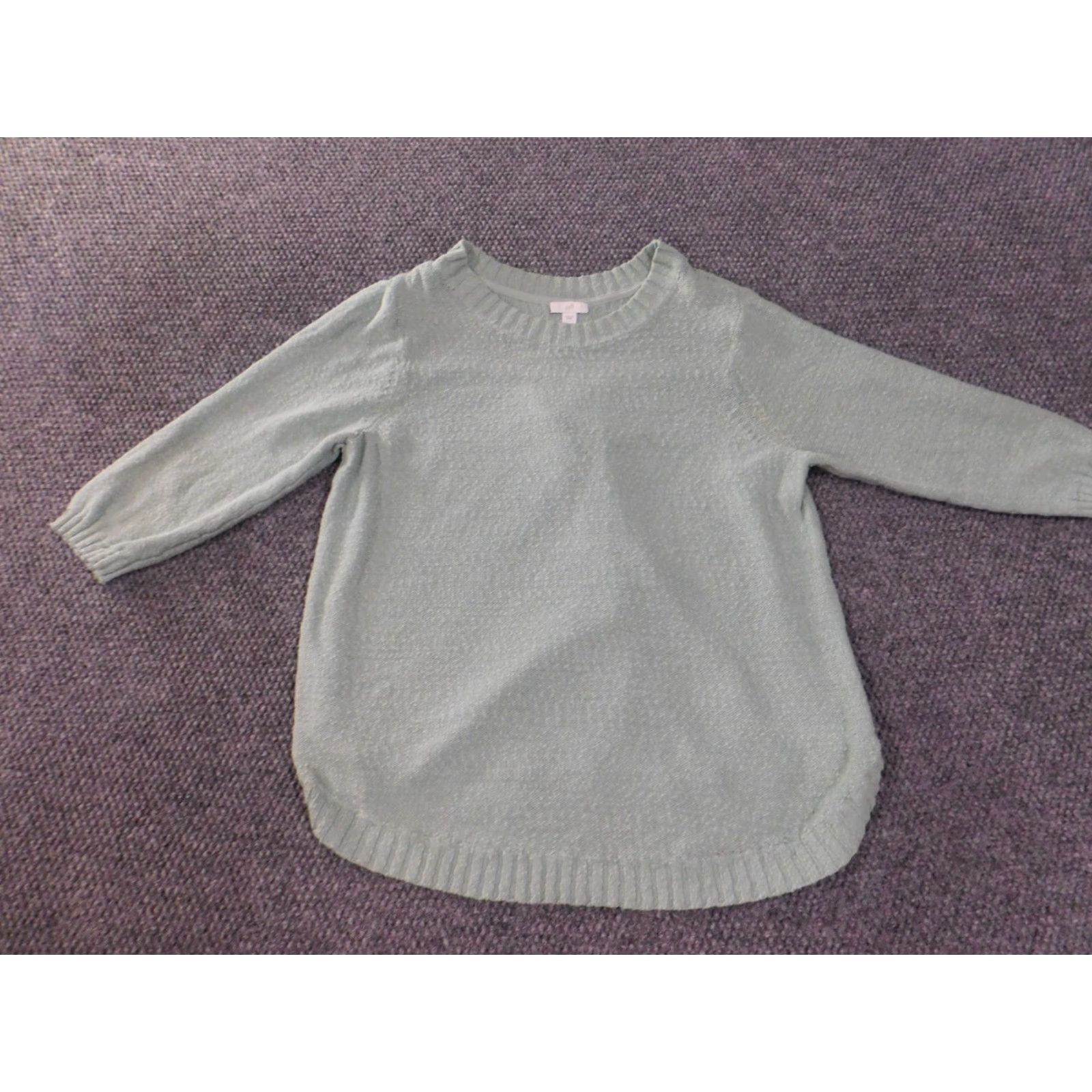 J. Jill J. Jill Sweater Pullover Crew Neck Knit Long Sleeve Green L Womens Classic Cable-Knit Size L / US 10 / IT 46 - 2 Thumbnail