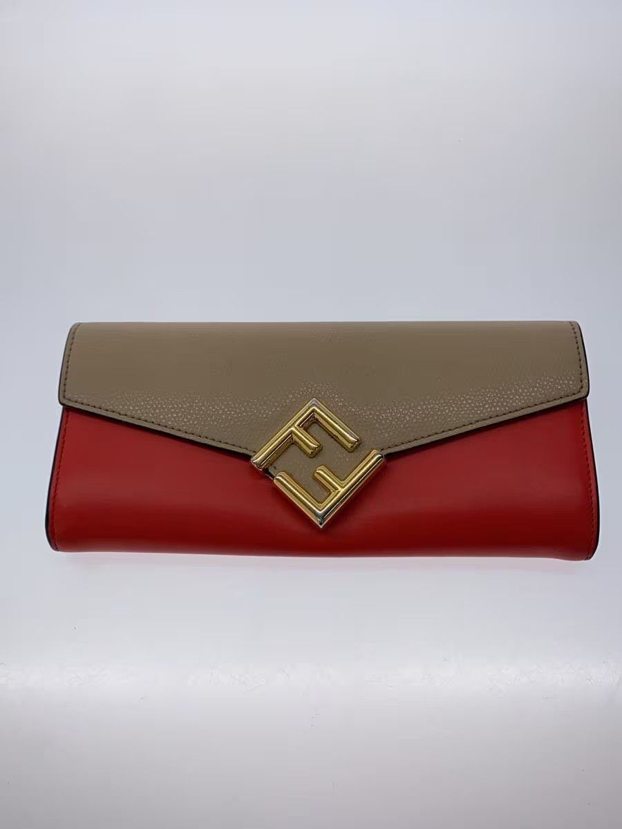 Fendi Fendi Leather Long Wallet Orange Size ONE SIZE - 1 Thumbnail