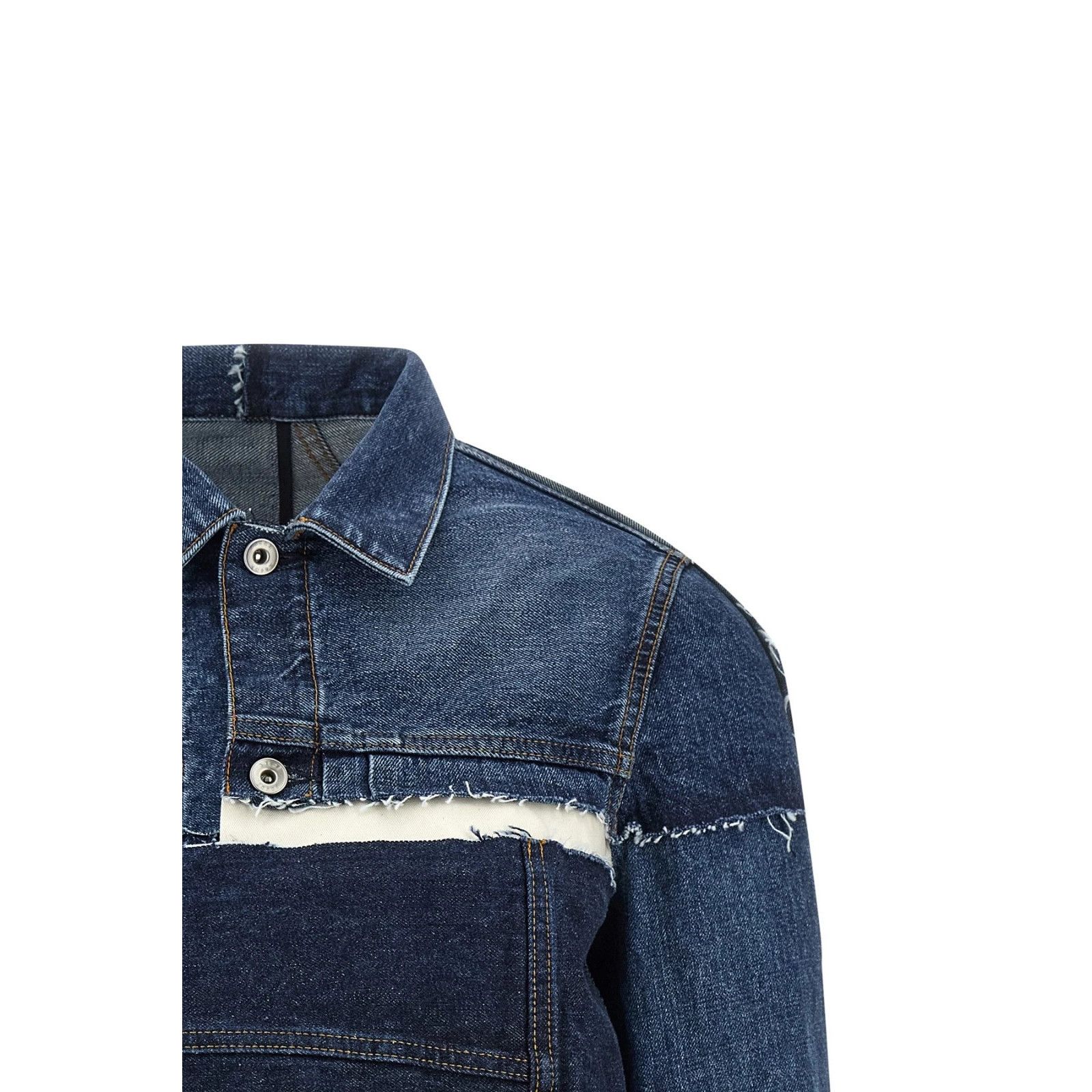 Sacai SACAI Patchwork Blue Denim Jacket New And Authentic (Women's Size M / US 6-8 / IT 42-44 - 3 Thumbnail