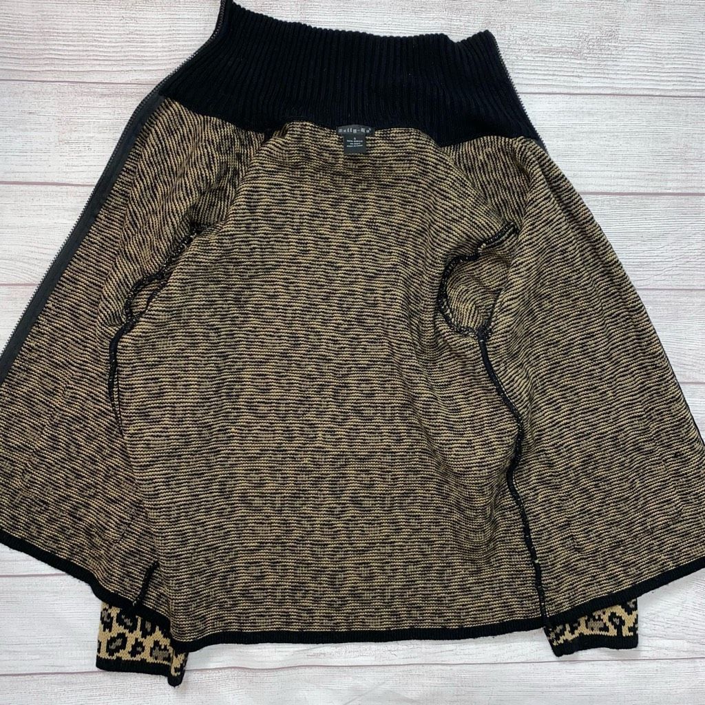 Other Tallyho full zip sweater jacket cheetah print sz S women Size S / US 4 / IT 40 - 8 Thumbnail