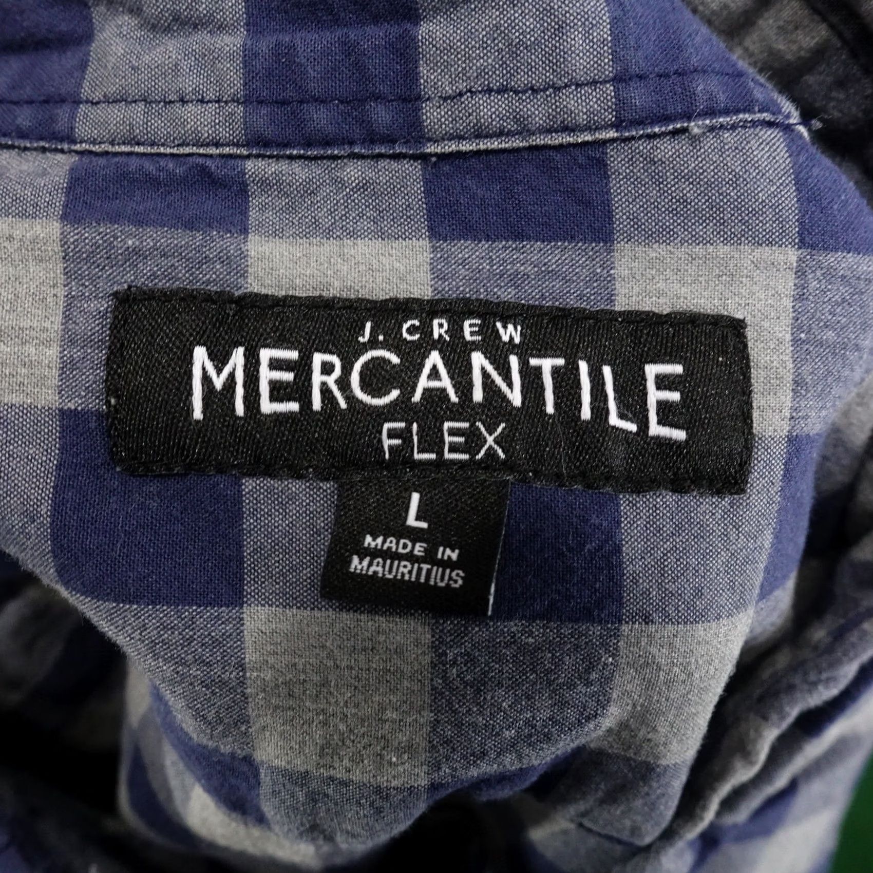 J.Crew J.CREW MERCANTILE FLEX BLUE GREY CHECK BUTTON-DOWN SHIRT MENS SIZE L LARGE Size US L / EU 52-54 / 3 - 6 Thumbnail