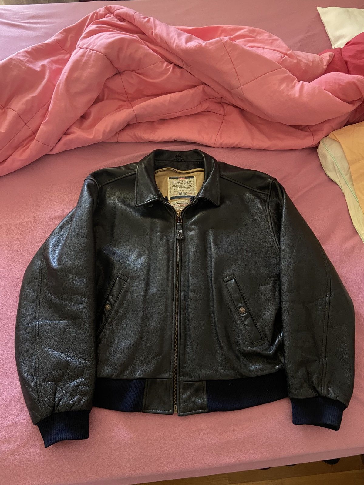 Levi's Vintage Clothing Levis leather bomber jacket Size US M / EU 48-50 / 2 - 9 Thumbnail