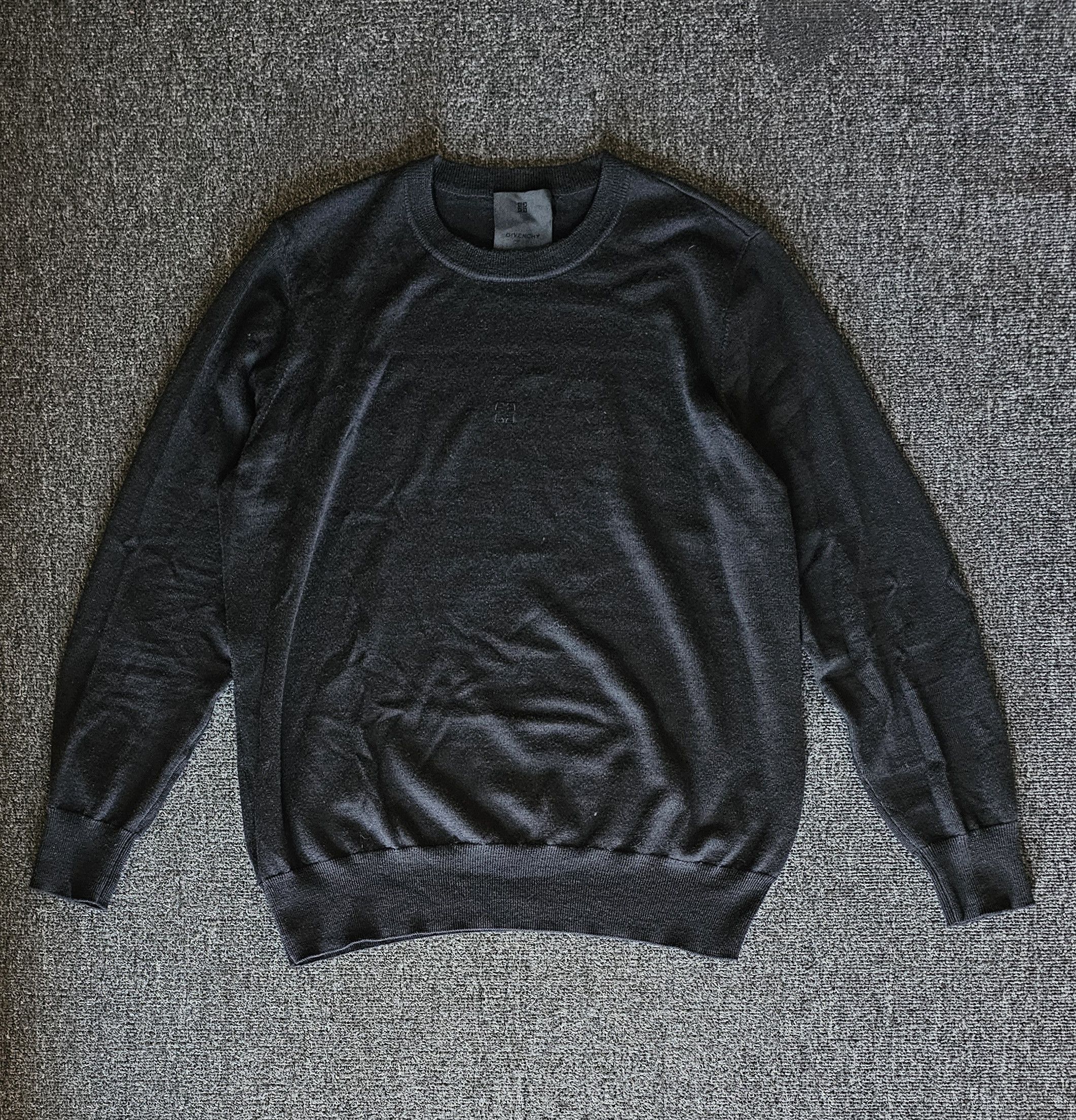 Givenchy Givenchy Men's Black Wool Knit Sweater Size L Size US L / EU 52-54 / 3 - 1 Thumbnail