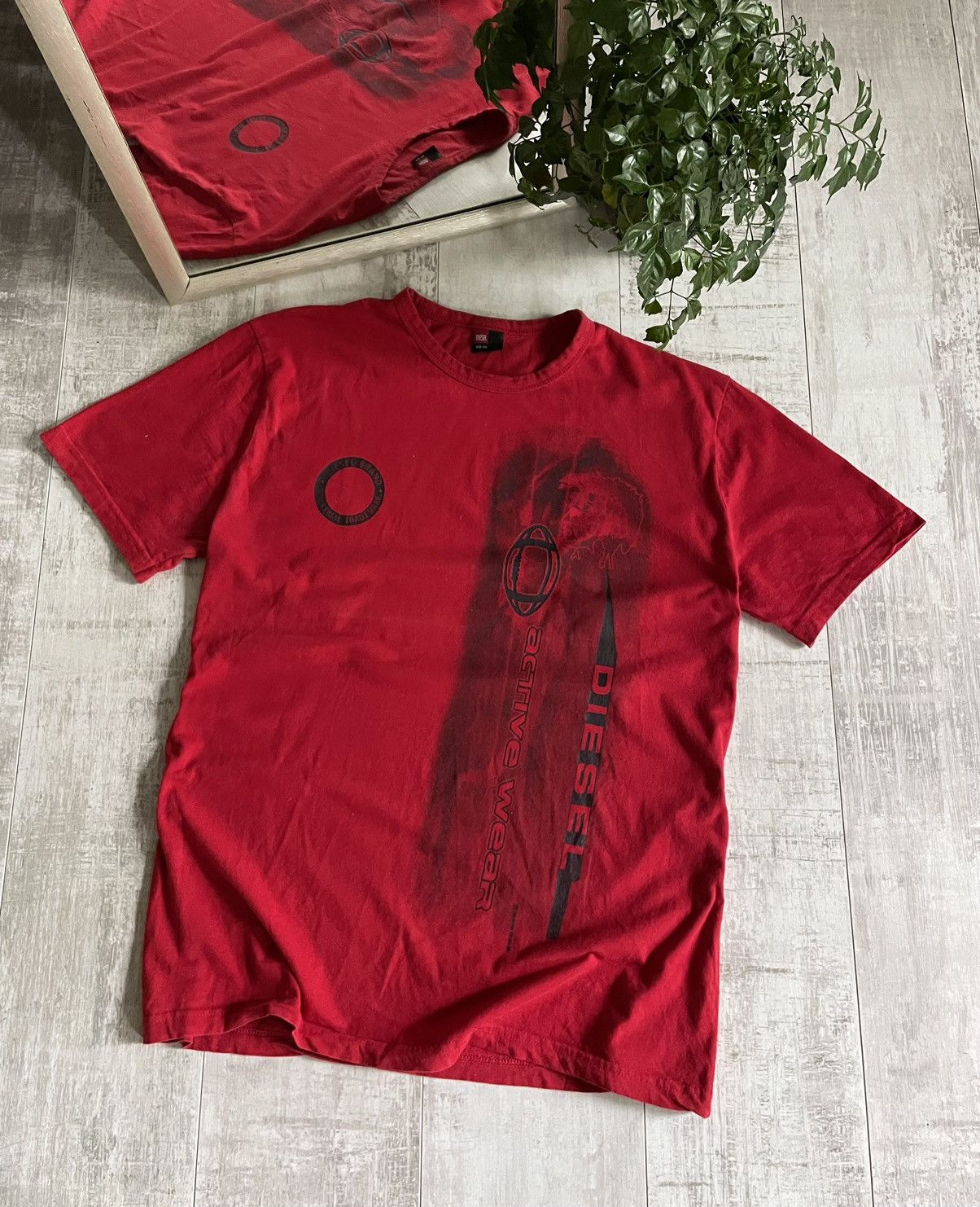 Diesel × Vintage Vintage Y2K Diesel 90’s T-Shirt Active Wear Avant Garde RARE Size US XXL / EU 58 / 5 - 1 Thumbnail