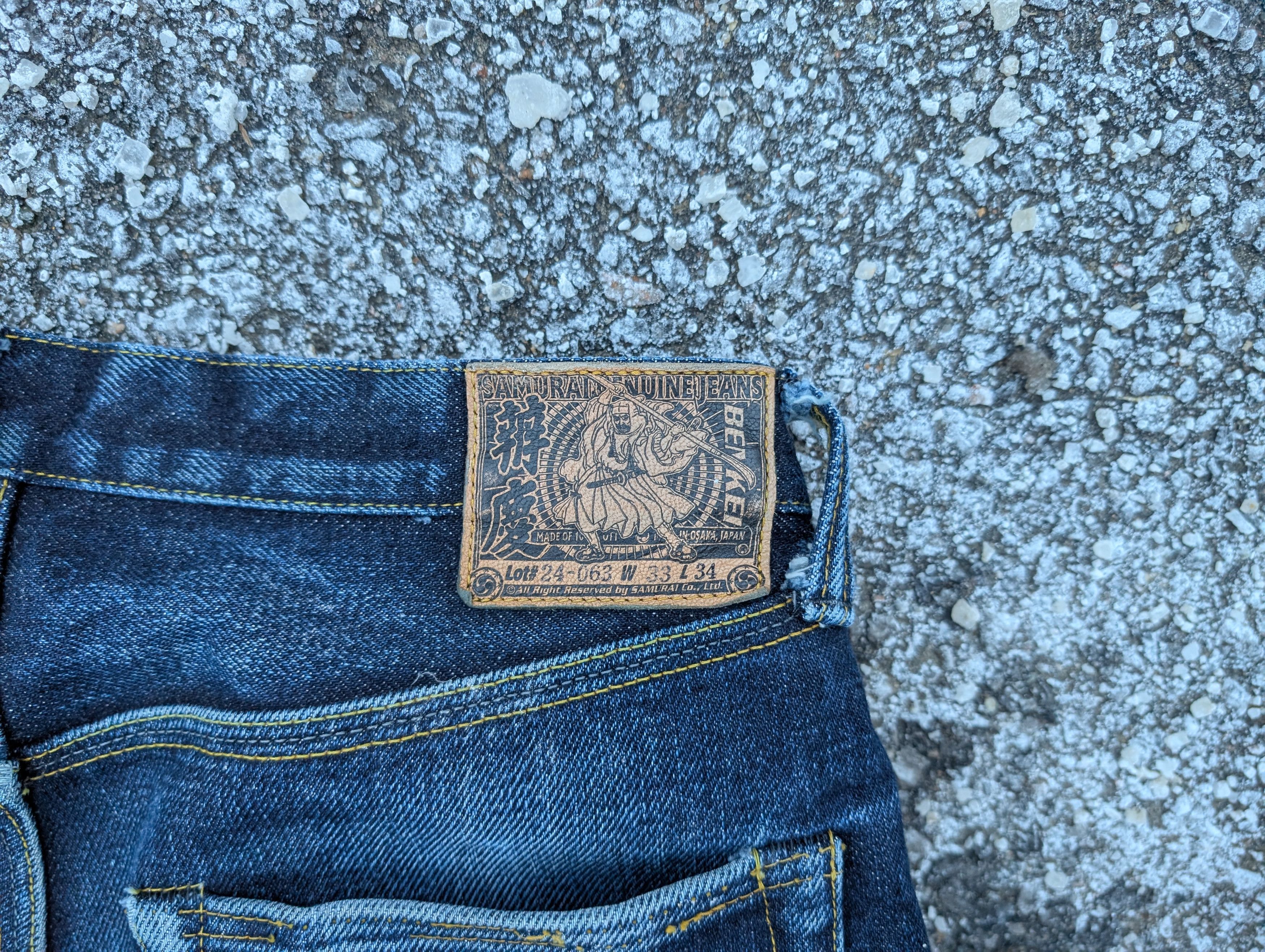 Samurai Jeans Samurai S3000VX 25Oz Selvedge Straight Cut Benkei Size US 33 - 6 Thumbnail