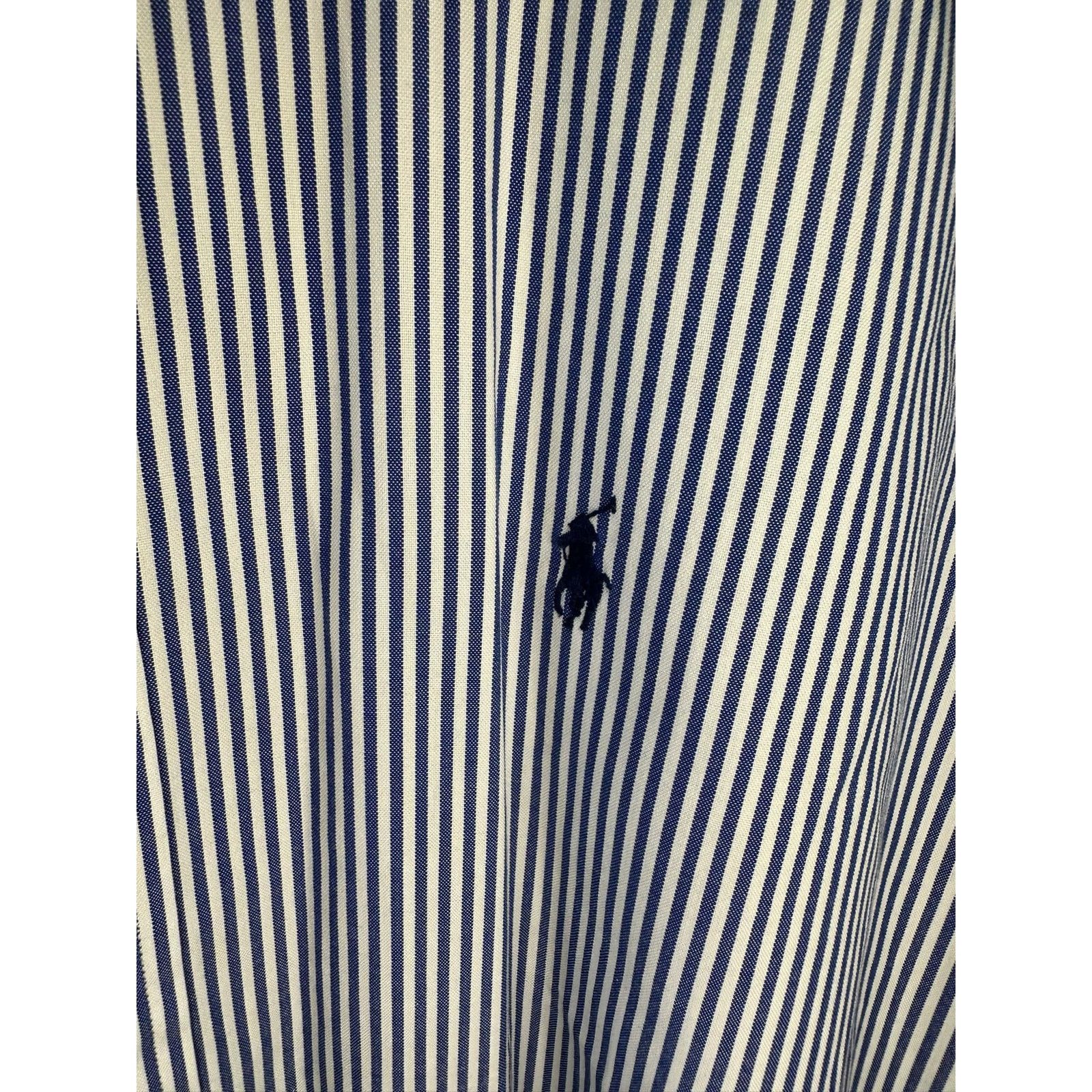 Ralph Lauren Ralph Lauren Yarmouth Stripe Dress Shirt Blue/White 16.5 Size US L / EU 52-54 / 3 - 4 Thumbnail