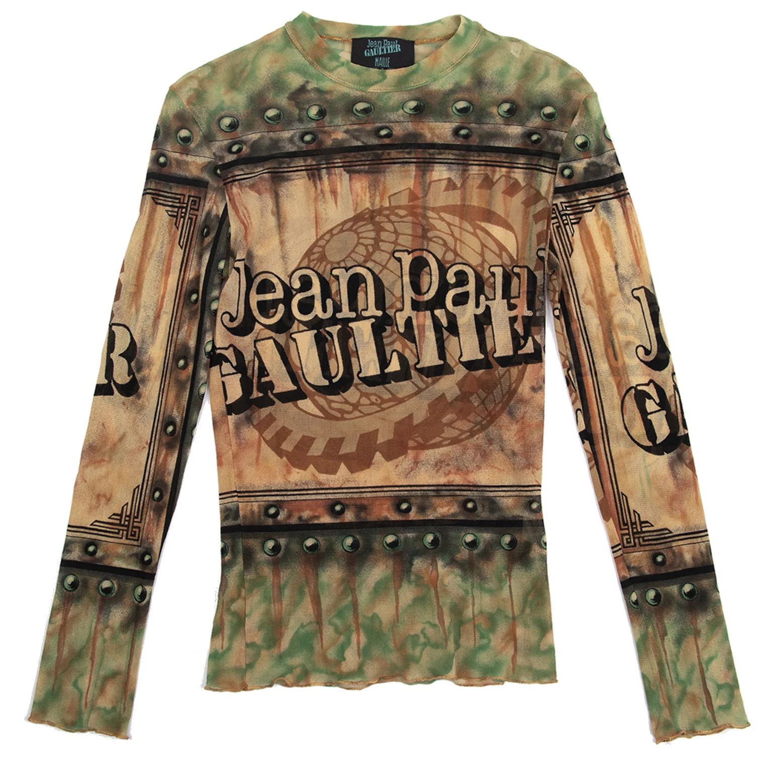Jean Paul Gaultier Multi Logo Print Power Net Top size 48 Size US M / EU 48-50 / 2 - 2 Thumbnail