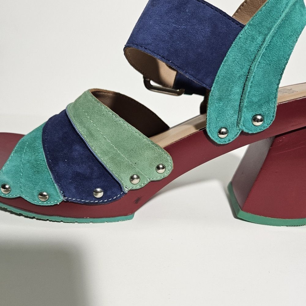 John Fluevog John Fluevog Summer of Love Dashuri Suede Clog Sandals Size US 9 / IT 39 - 4 Thumbnail