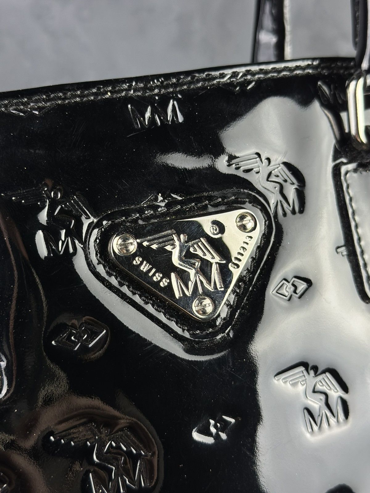 Designer × Maison Mollerus Maison Mollerus Black Patent Leather Shoulder Bag Size ONE SIZE - 2 Thumbnail