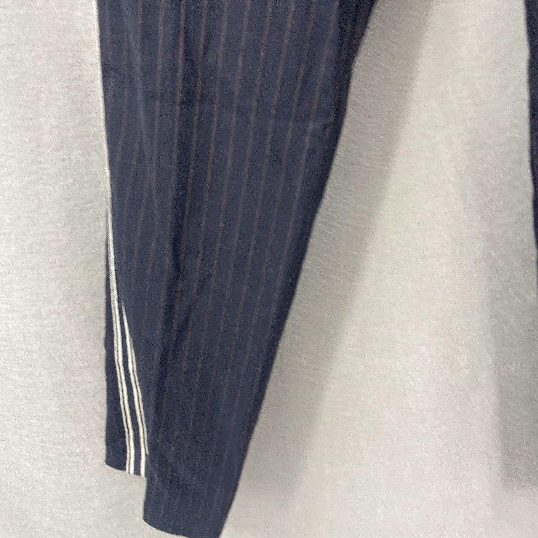 6397 VINTAGE 6397 Women's Wool Blend Striped Pants Ankle Style Mid Rise Casual Office Blue S Preppy Size 28" / US 6 / IT 42 - 5 Thumbnail