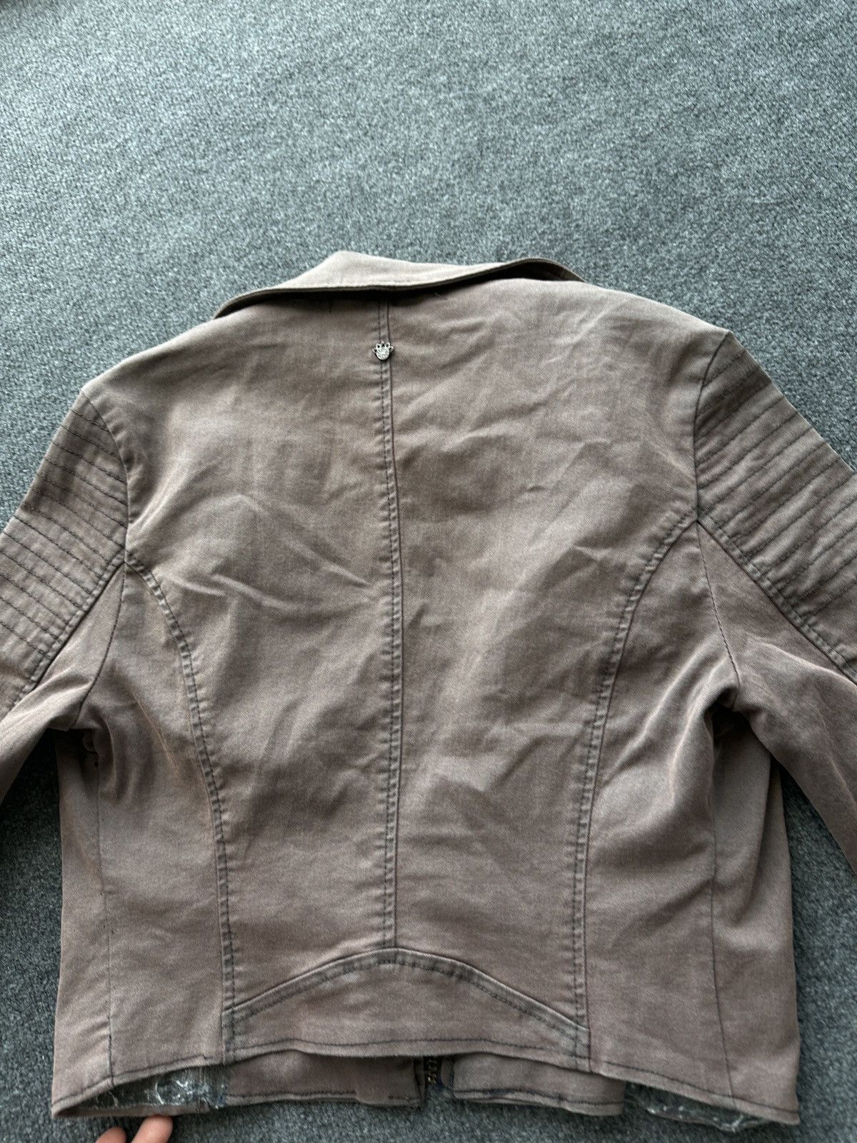 Other 🚨Y2K RICK OWENS TYPE DIRTY SLIM FIT ZIP DENIM JACKET Size S / US 4 / IT 40 - 15 Thumbnail