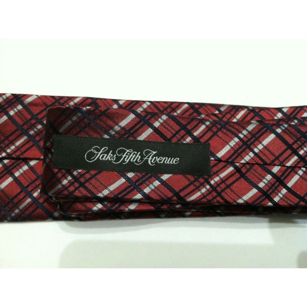 Saks Fifth Avenue SAKS FIFTH AVENUE MENS NEW 86%SILK 14%VISCOSE TIE W: 2 3/4" Size ONE SIZE - 2 Thumbnail