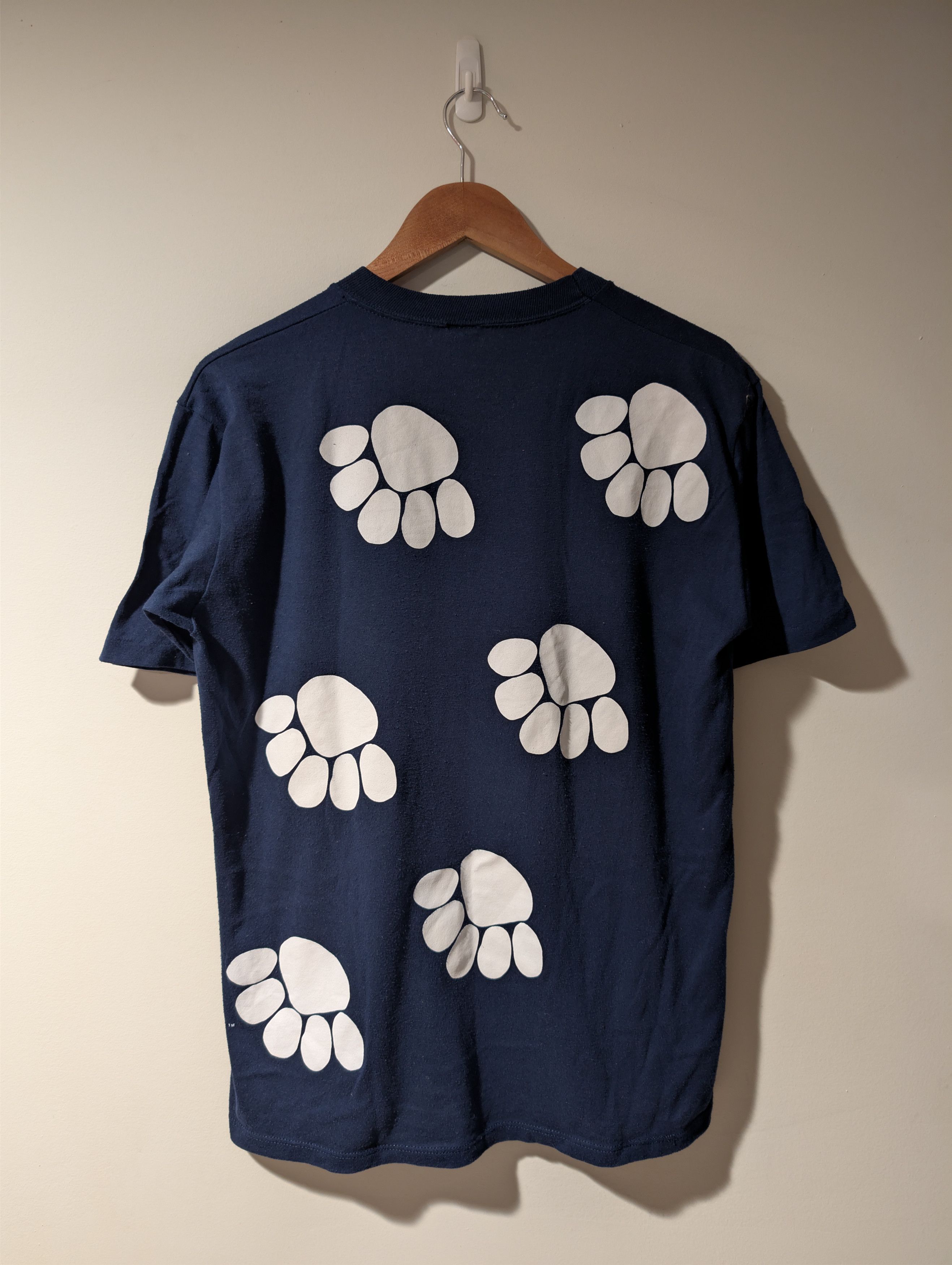 NCAA Vintage 90s Penn State Paw Print Nittany Lion T-Shirt Size US L / EU 52-54 / 3 - 3 Thumbnail